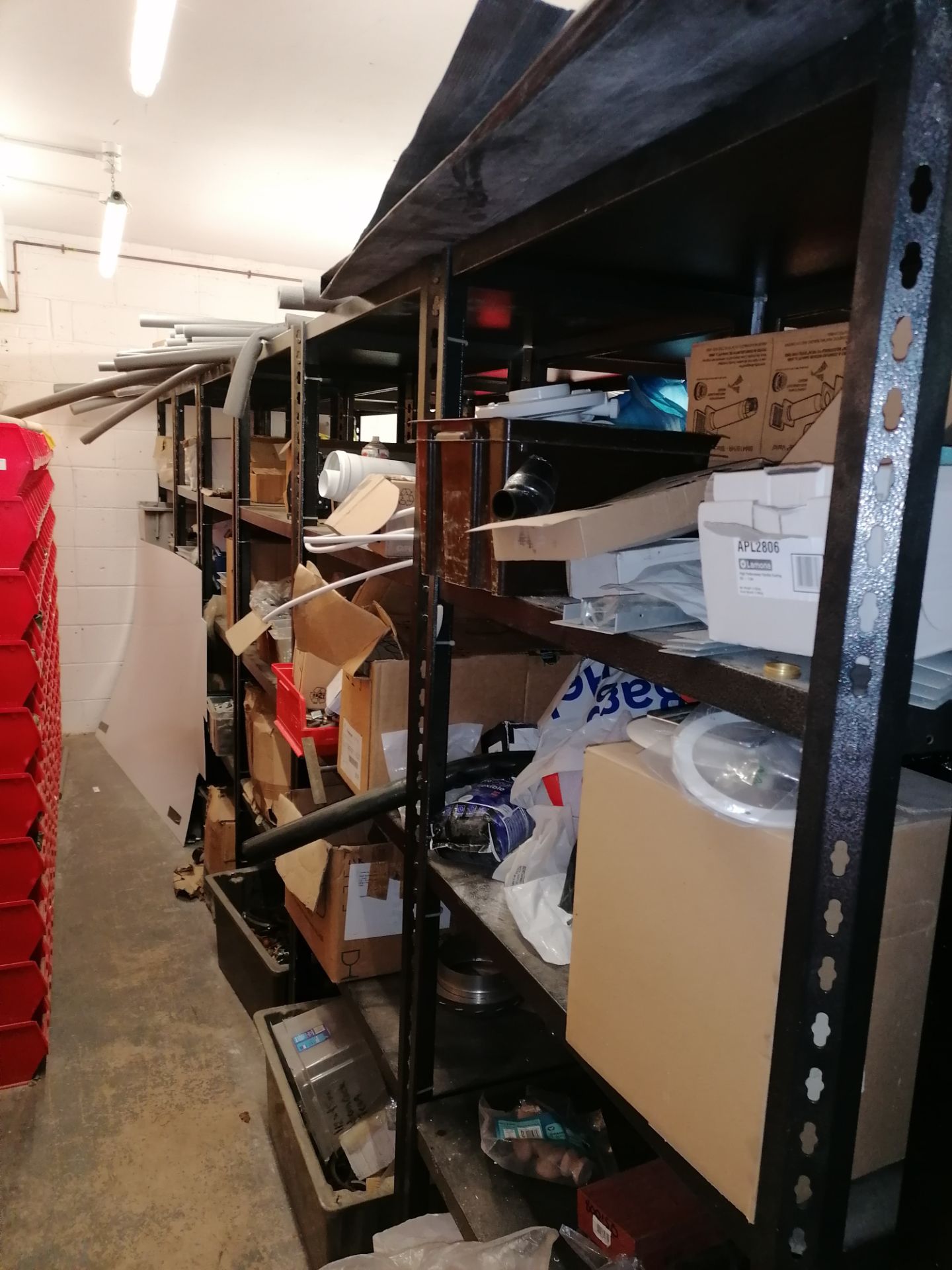 12 x metal shelving units with contents as shown - Image 2 of 14