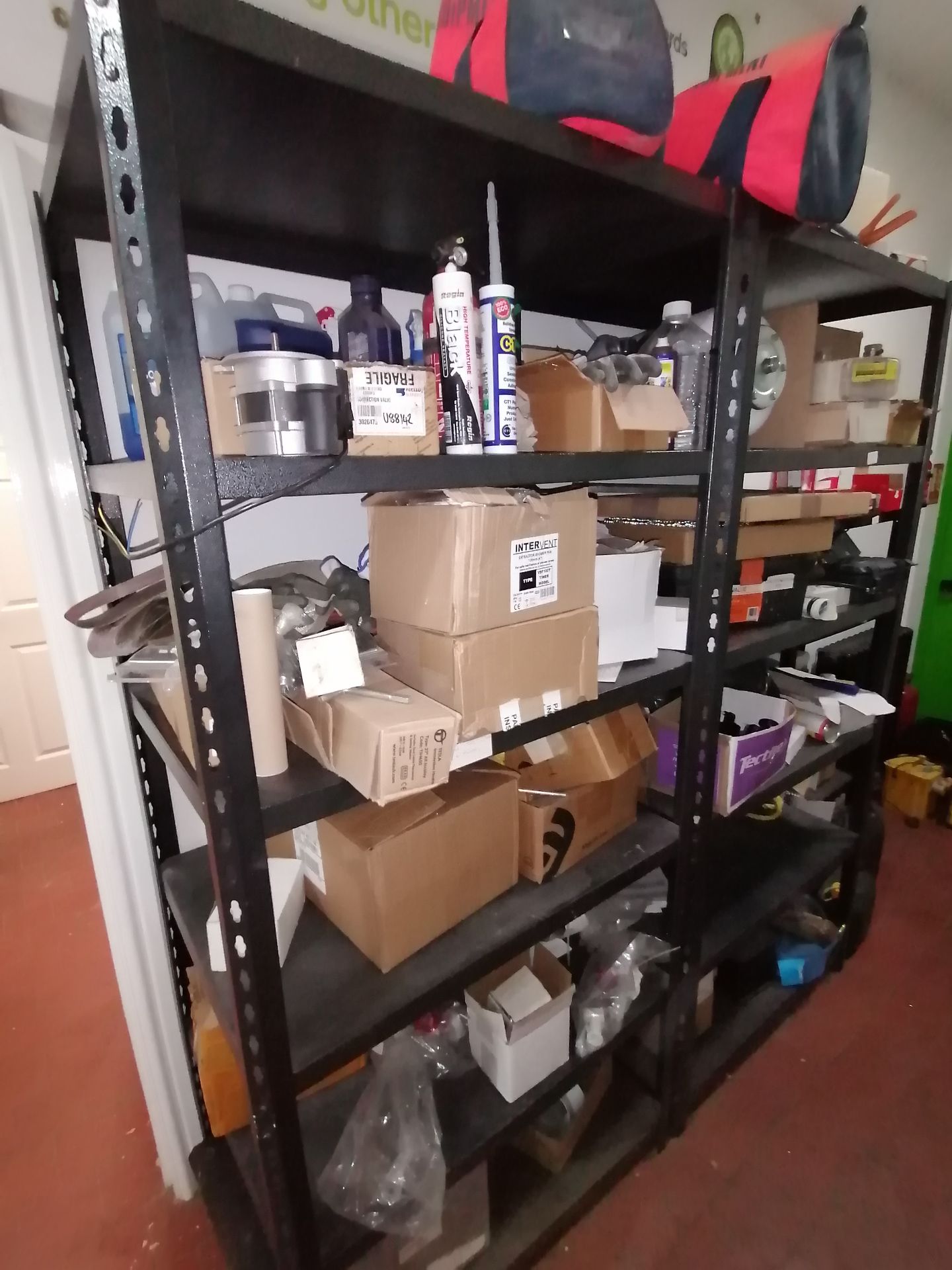 2 x metal shelving unit including contents as shown - Image 2 of 11
