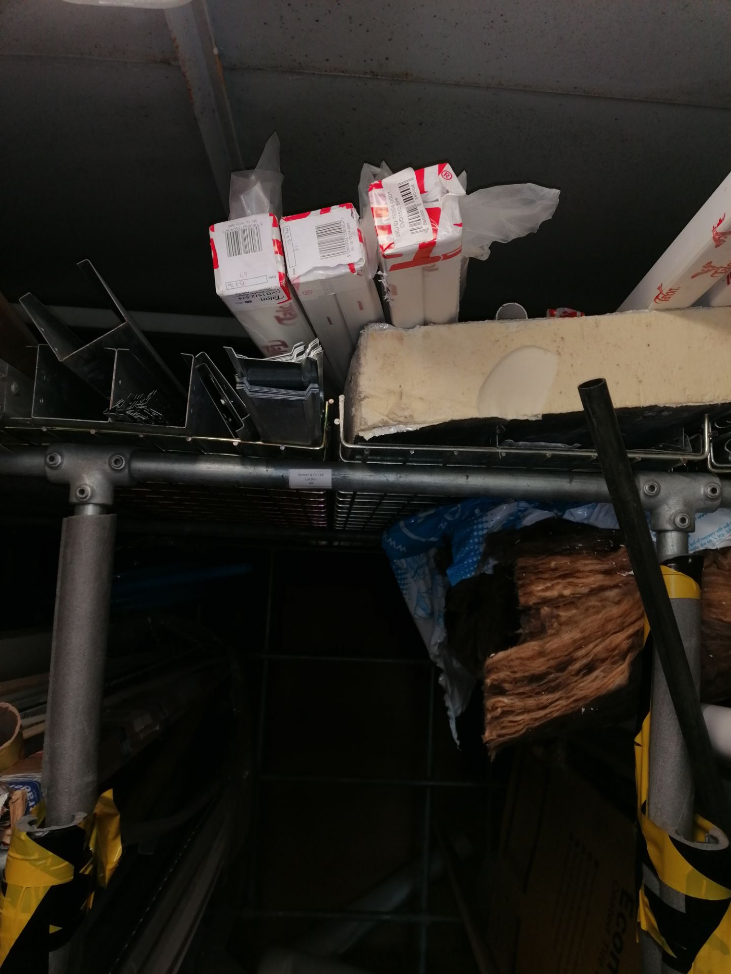 Steel tubular racking with contents as shown - Image 2 of 7