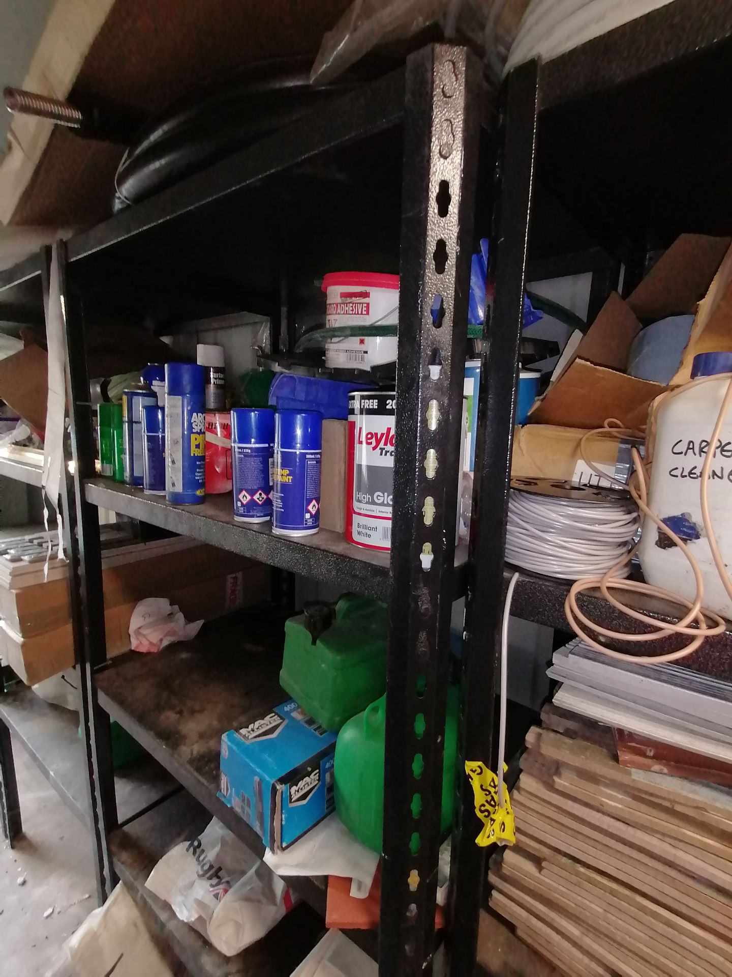 5 X Metal shelving units with contents as shown - Image 7 of 12