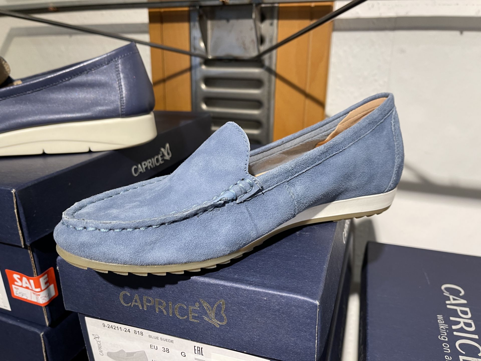 Caprice 8 Pairs: Blue Perlato Trainers 9-24552-24 871. Sizes 4 - 7.5 (RRP £55) Caprice 6 Pairs: Blue - Image 3 of 15