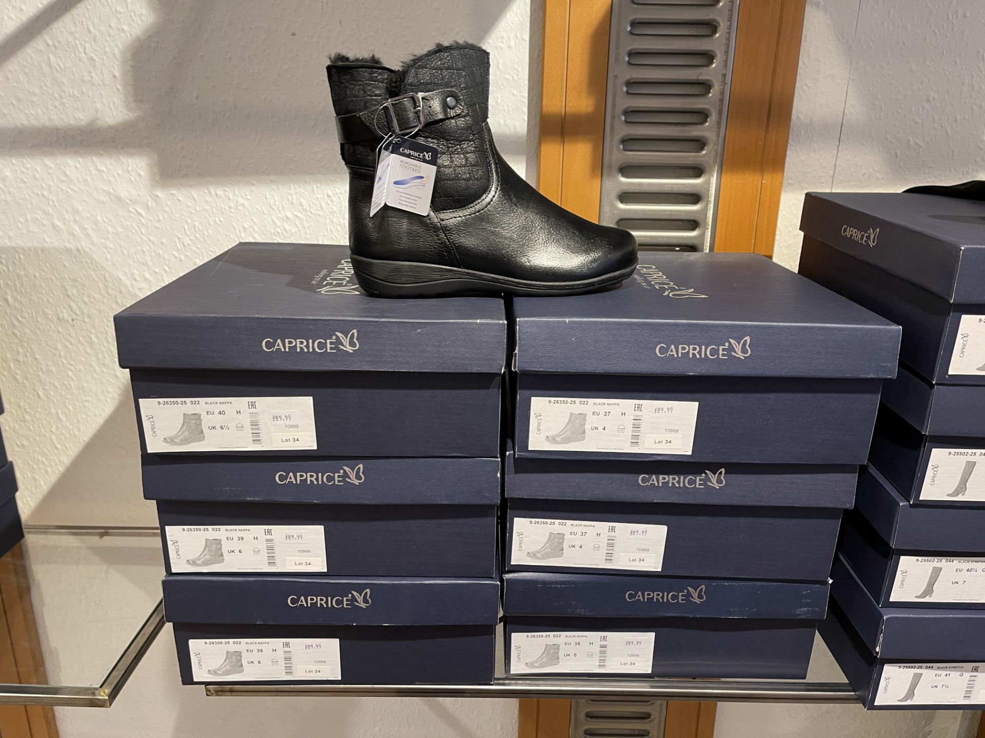 Caprice 4 Pairs: Black Stretch Boots 9-25502-25 044. Sizes 3.5 - 7.5 (RRP £59) Caprice 6 Pairs: - Image 13 of 19