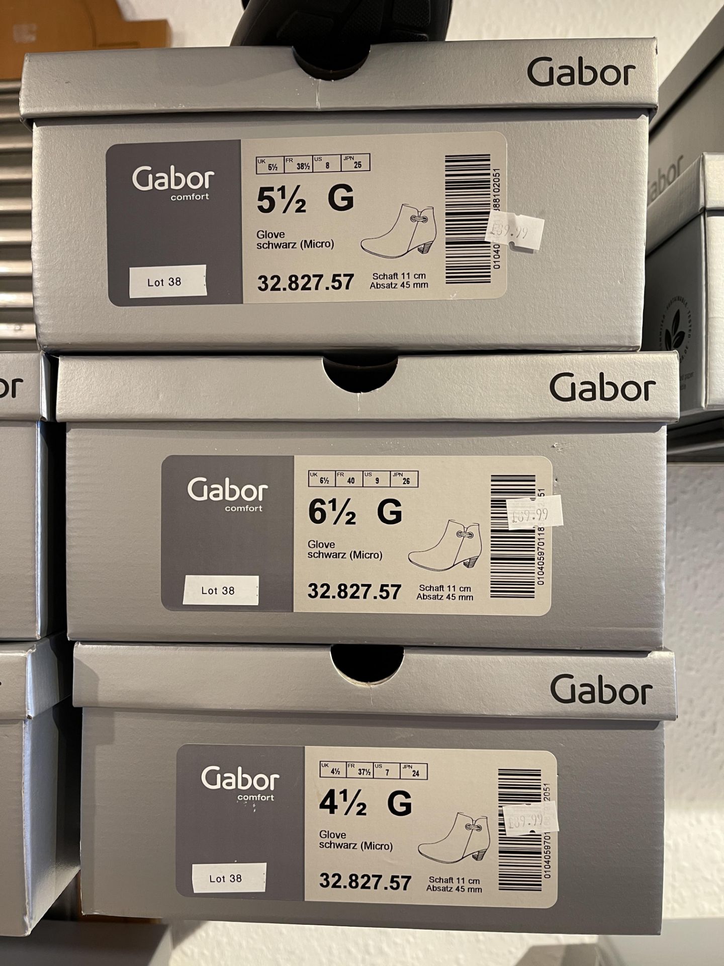 Gabor 5 Pairs: Microvel (Micro) New Whiskey Boots 55.850.48. Sizes 3 - 8 (RRP £79) Gabor 5 Pairs: - Image 11 of 11