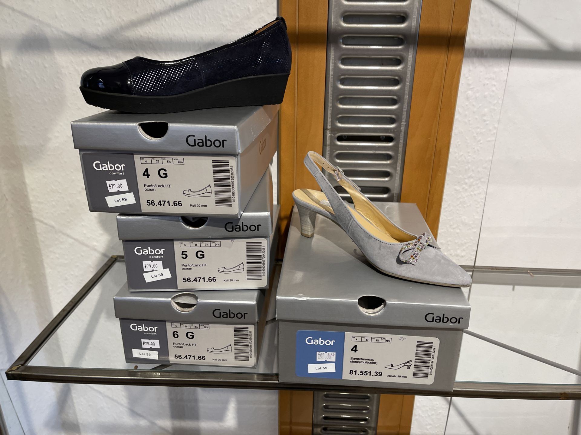 Gabor 3 Pairs: Punto/Lack HT Ocean Shoes 56.471.66. Sizes 4, 5 & 6 (RRP £79) Gabor 1 Pair: - Image 7 of 7