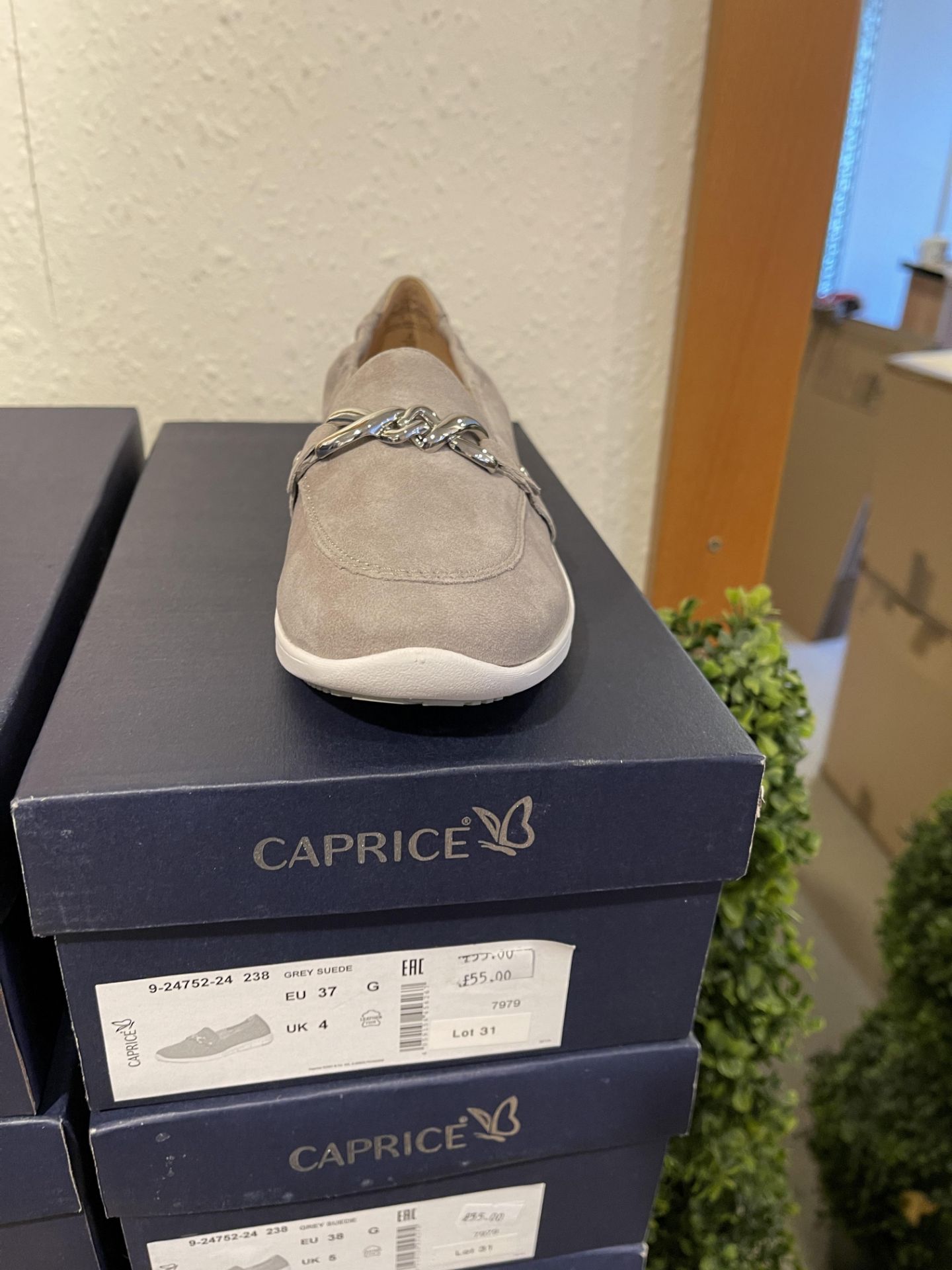 Caprice 6 Pairs: Grey Suede Trainers 9-24752-24 238. Sizes 4 - 6.5 (RRP £55) Caprice 5 Pairs: Tan - Image 3 of 14