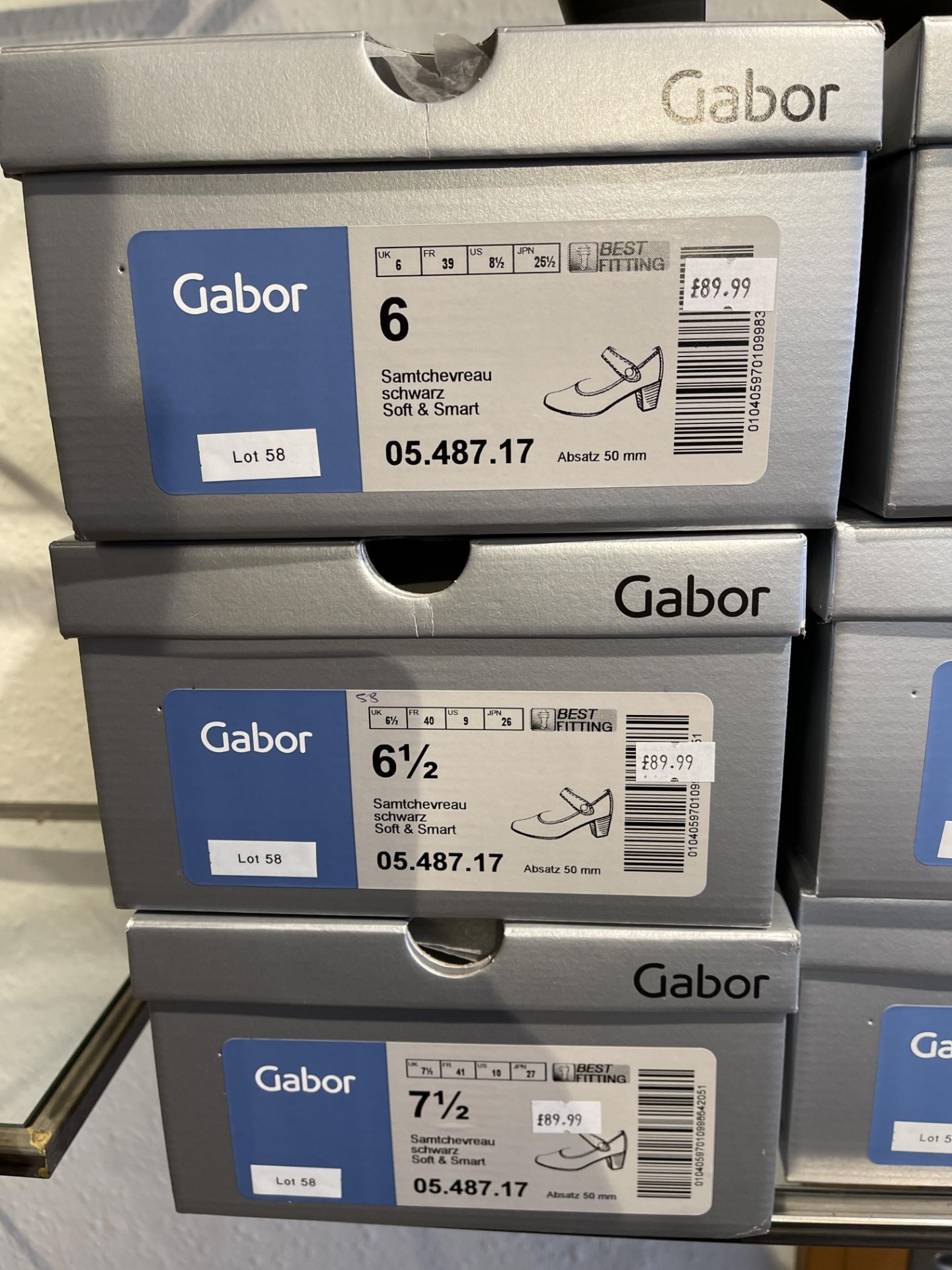 Gabor 8 Pairs: Samtchevreau Schwarz Soft & Smart Shoes 05.487.17. Sizes 4 - 7.5 (RRP £89.99) Gabor 5 - Image 7 of 14