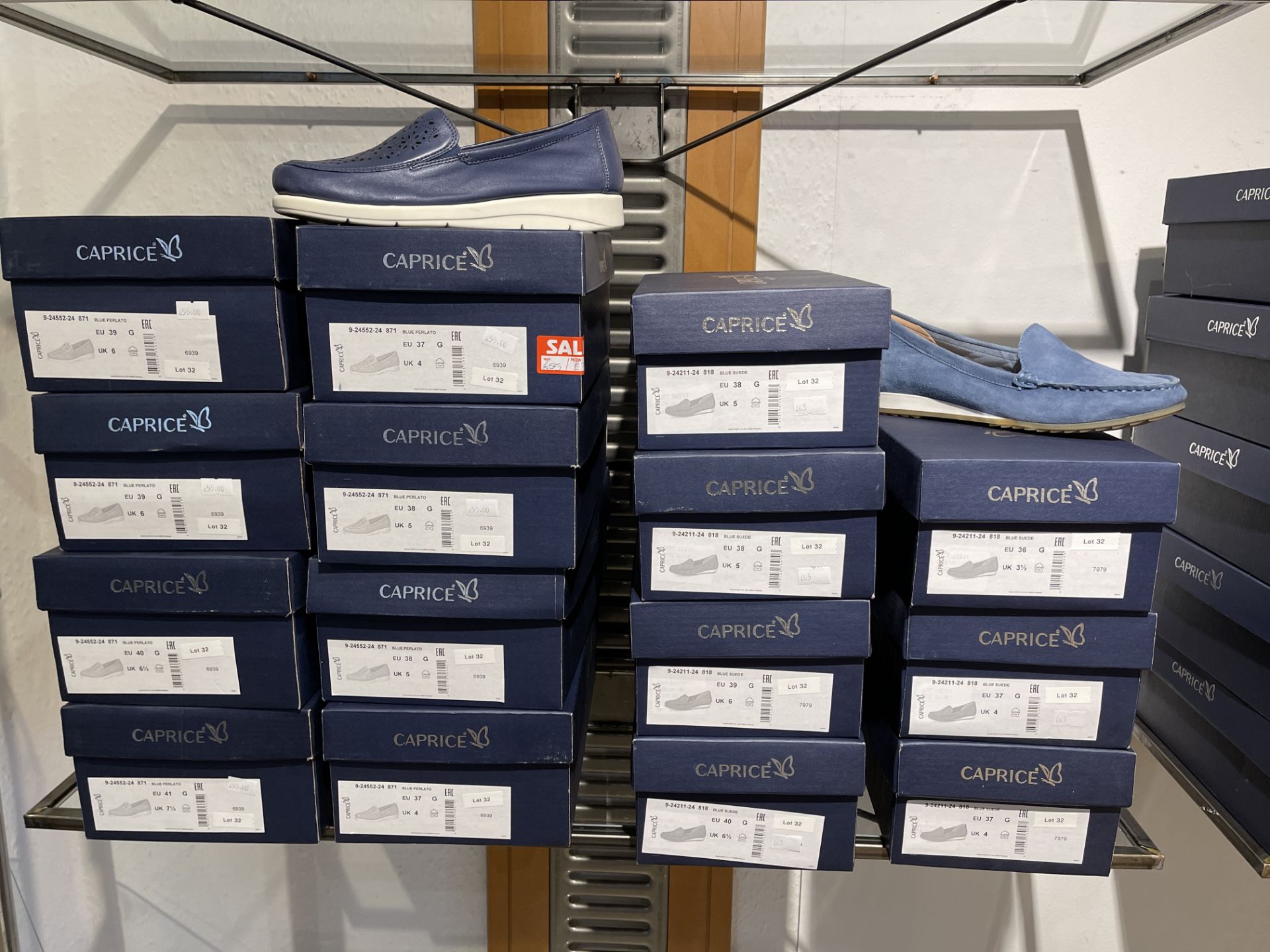 Caprice 8 Pairs: Blue Perlato Trainers 9-24552-24 871. Sizes 4 - 7.5 (RRP £55) Caprice 6 Pairs: Blue