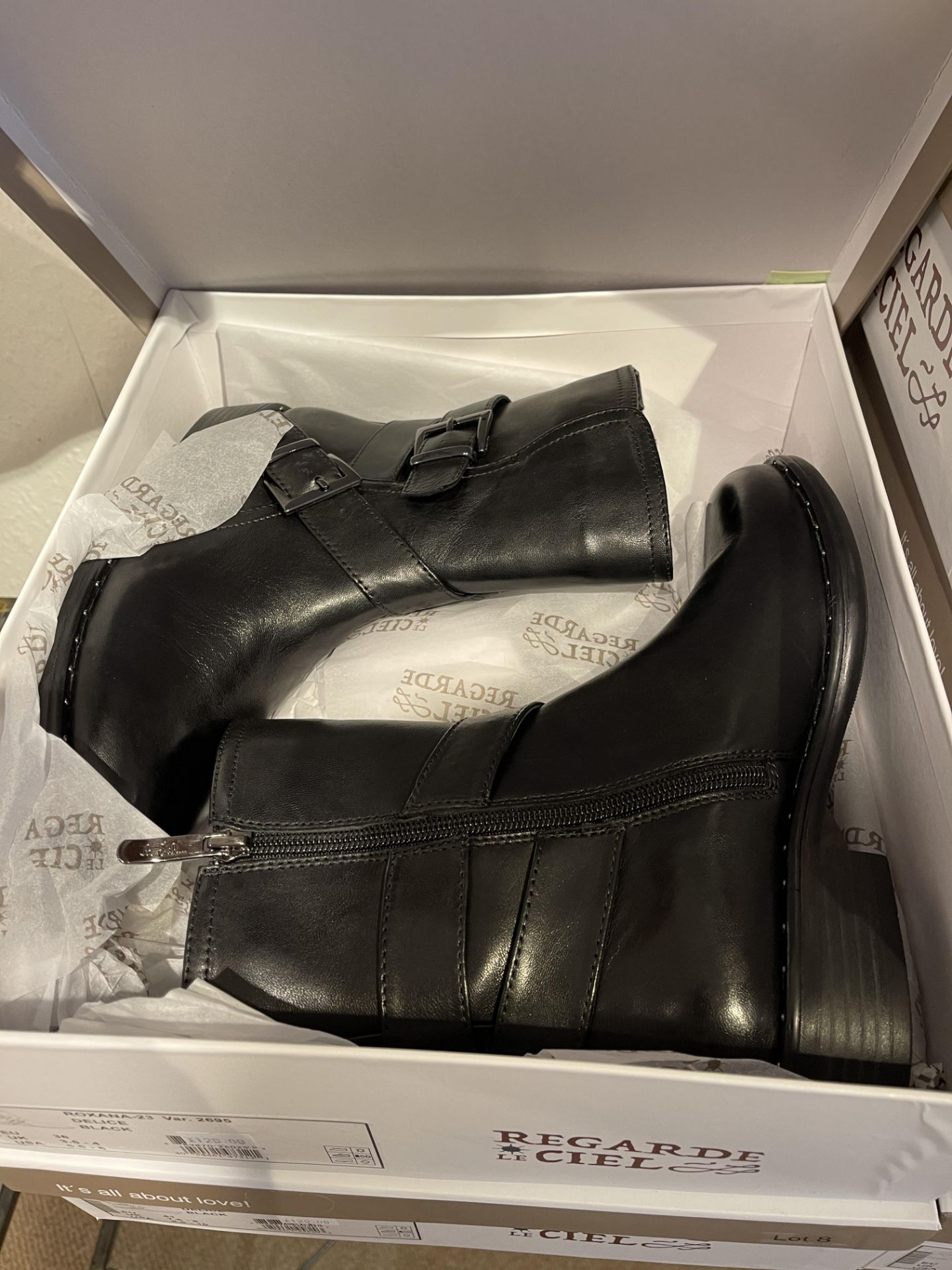 Regarde Ciel 5 Pairs: Delice Black Boots Roxana-04 Var. 2695Sizes 37, 38, 39 & 41 (RRP £110) Regarde - Image 7 of 18