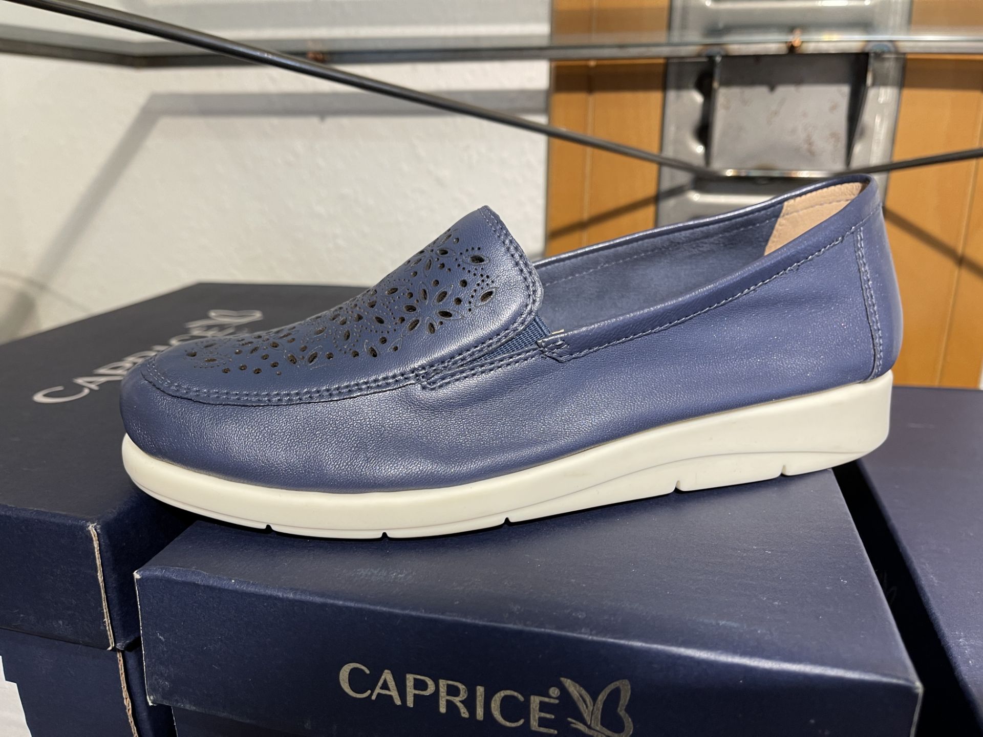 Caprice 8 Pairs: Blue Perlato Trainers 9-24552-24 871. Sizes 4 - 7.5 (RRP £55) Caprice 6 Pairs: Blue - Image 8 of 15