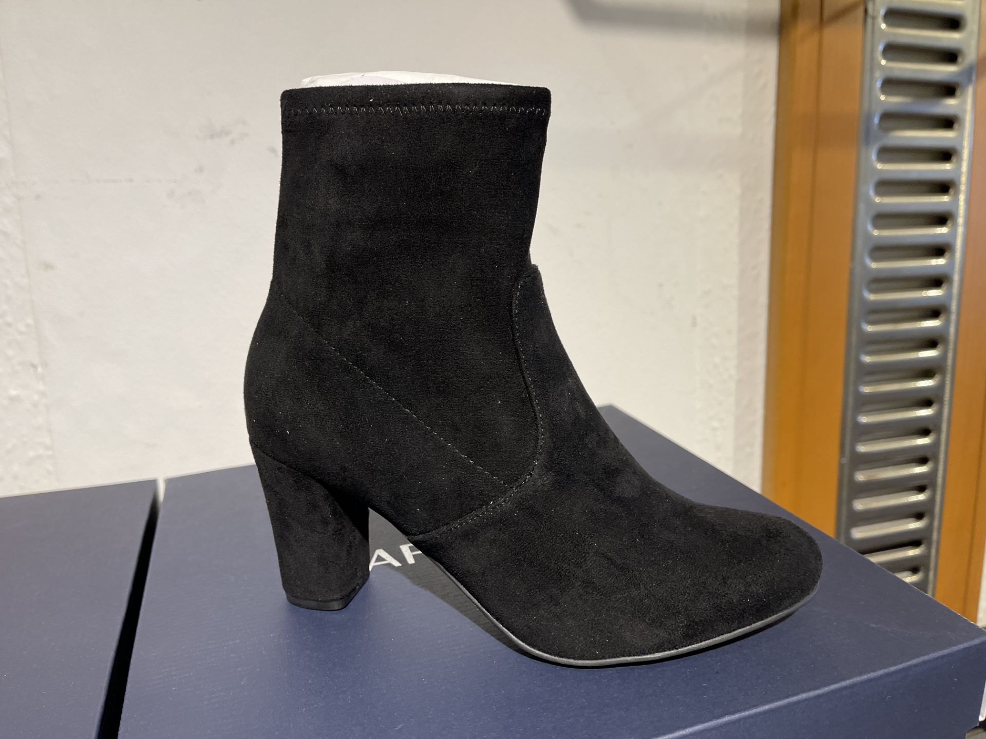 Caprice 13 Pairs: Black Stretch Ankle Boots 9-25300-25 044. Sizes 3 - 6.5 (RRP £59)
