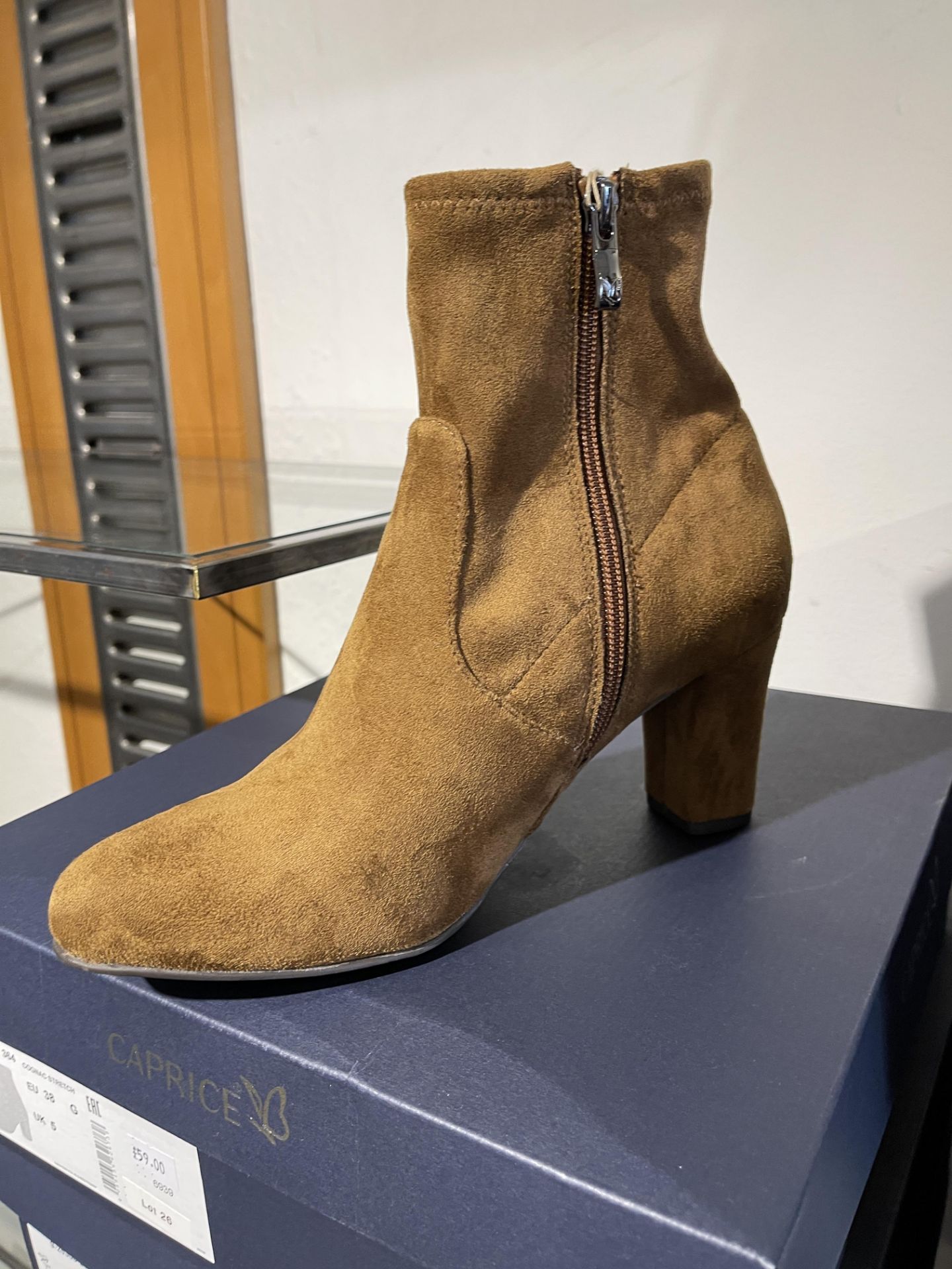 Caprice 5 Pairs: Cognac/Ocean Ankle Boots 9-25331-25 387. Sizes 5 - 6.5 (RRP £89.99) Caprice 5 - Image 10 of 14