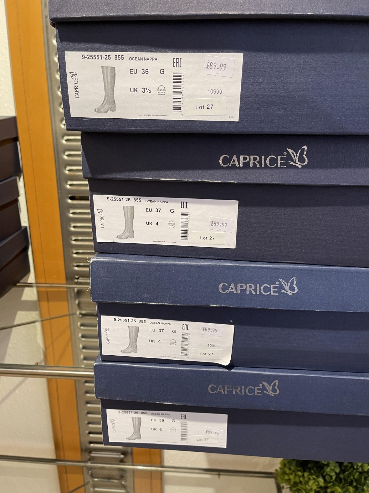 Caprice 4 Pairs: Ocean Nappa Boots 9-25551-25 855. Sizes 3.5, 4, & 6 (RRP £89.99) Caprice 3 Pairs: - Image 7 of 15