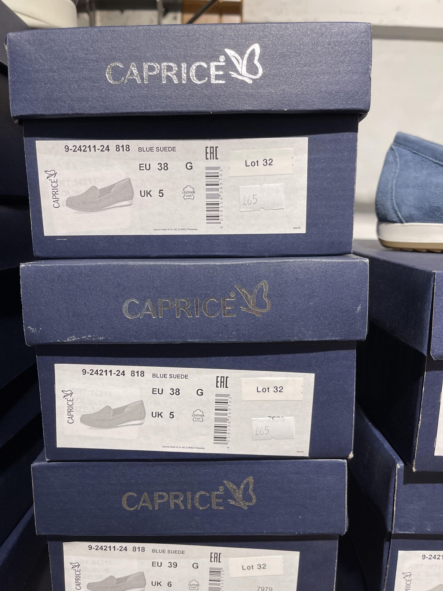 Caprice 8 Pairs: Blue Perlato Trainers 9-24552-24 871. Sizes 4 - 7.5 (RRP £55) Caprice 6 Pairs: Blue - Image 7 of 15