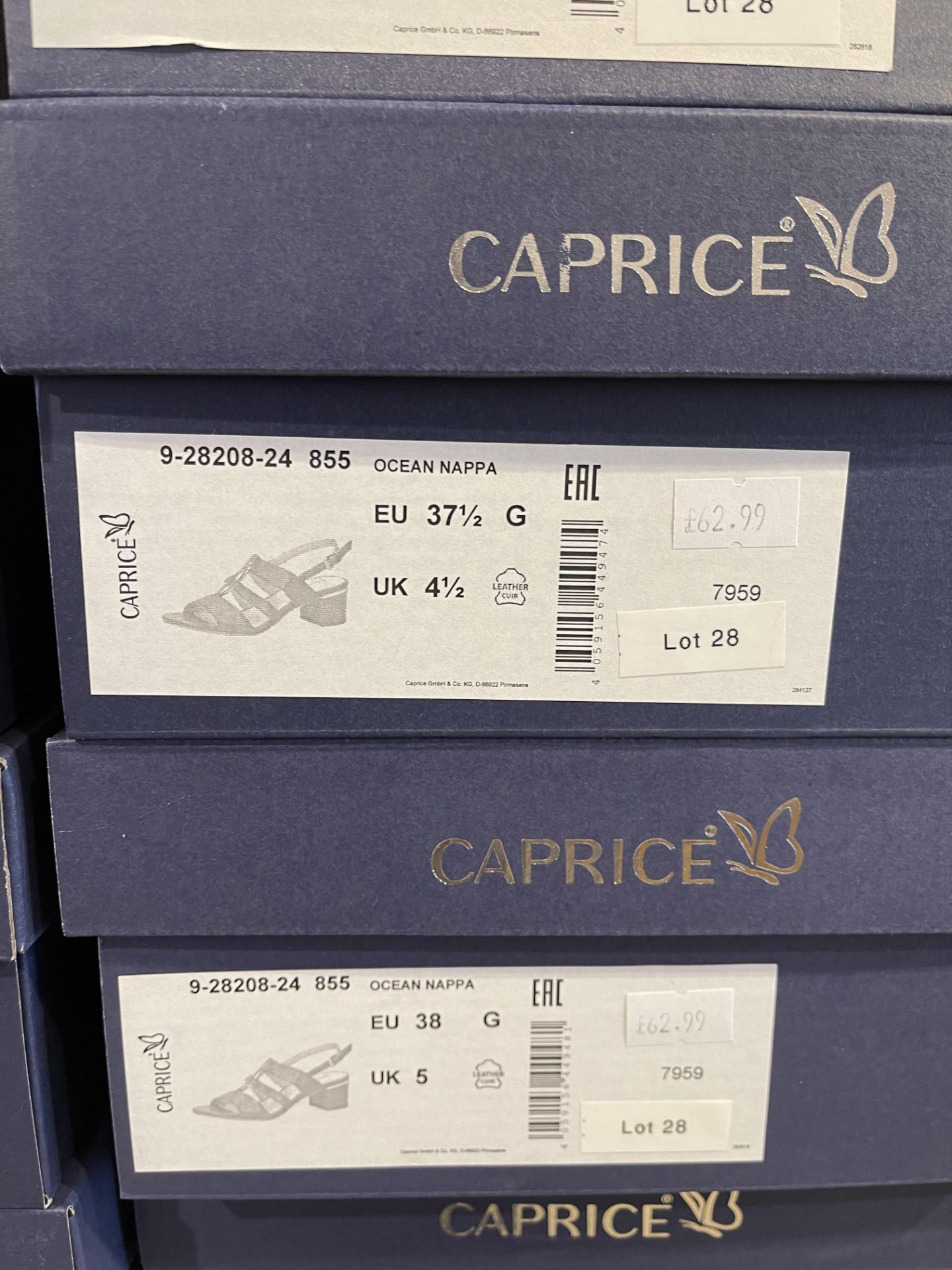 Caprice 10 Pairs: Ocean Nappa Sandals 9-28208-24 855. Sizes 4 - 7 (RRP £62.99) - Image 11 of 12