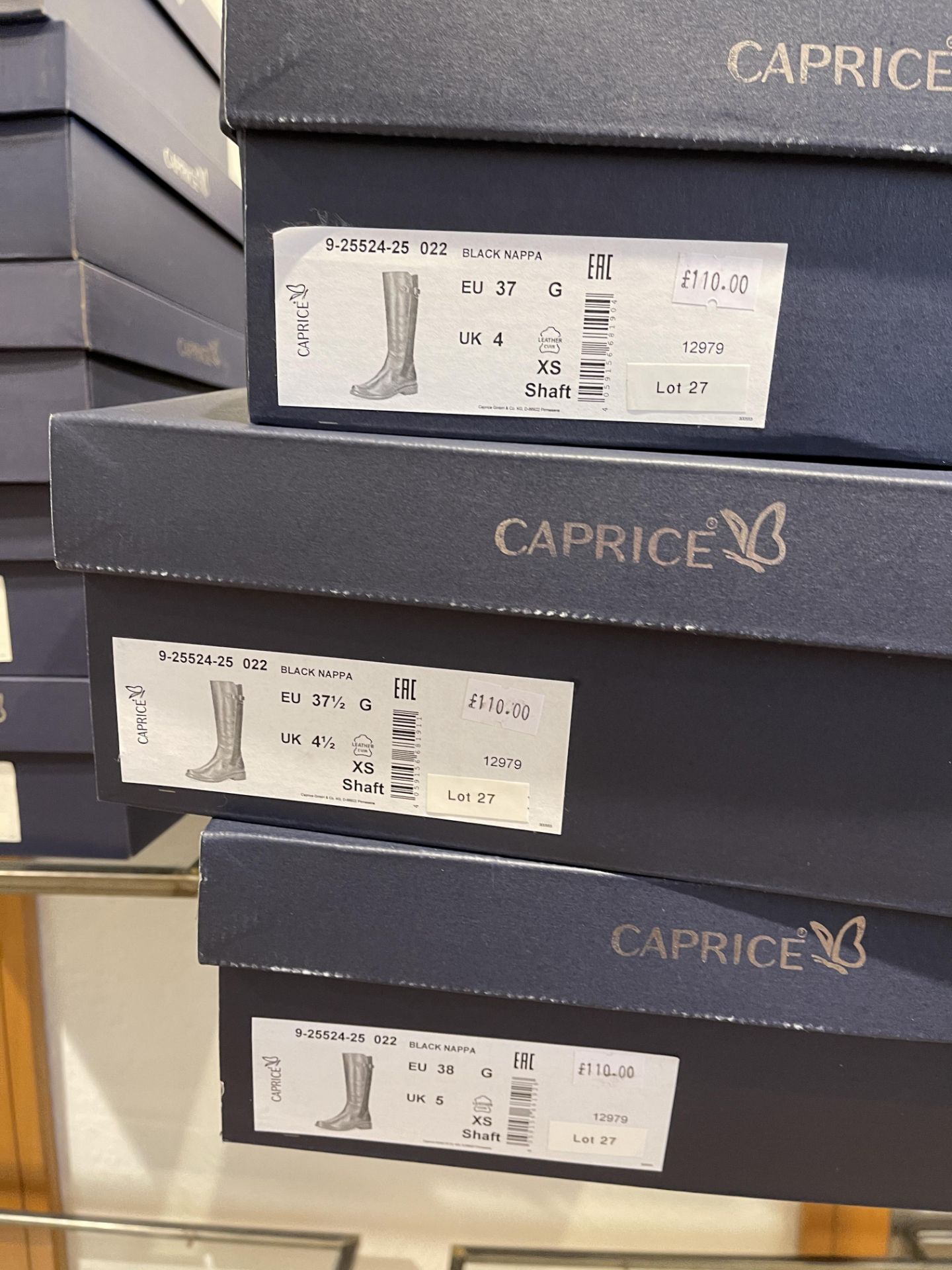 Caprice 4 Pairs: Ocean Nappa Boots 9-25551-25 855. Sizes 3.5, 4, & 6 (RRP £89.99) Caprice 3 Pairs: - Image 14 of 15