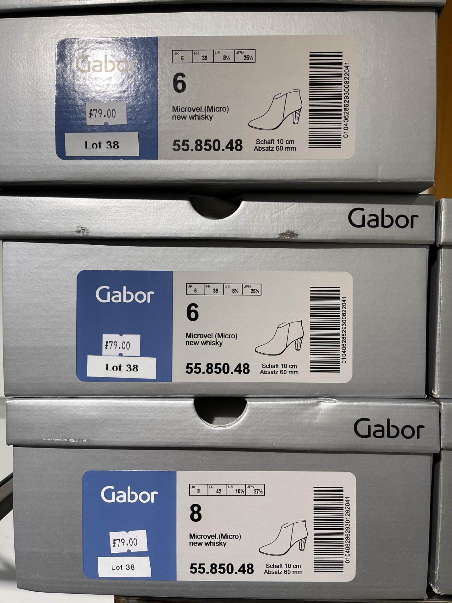 Gabor 5 Pairs: Microvel (Micro) New Whiskey Boots 55.850.48. Sizes 3 - 8 (RRP £79) Gabor 5 Pairs: - Image 5 of 11