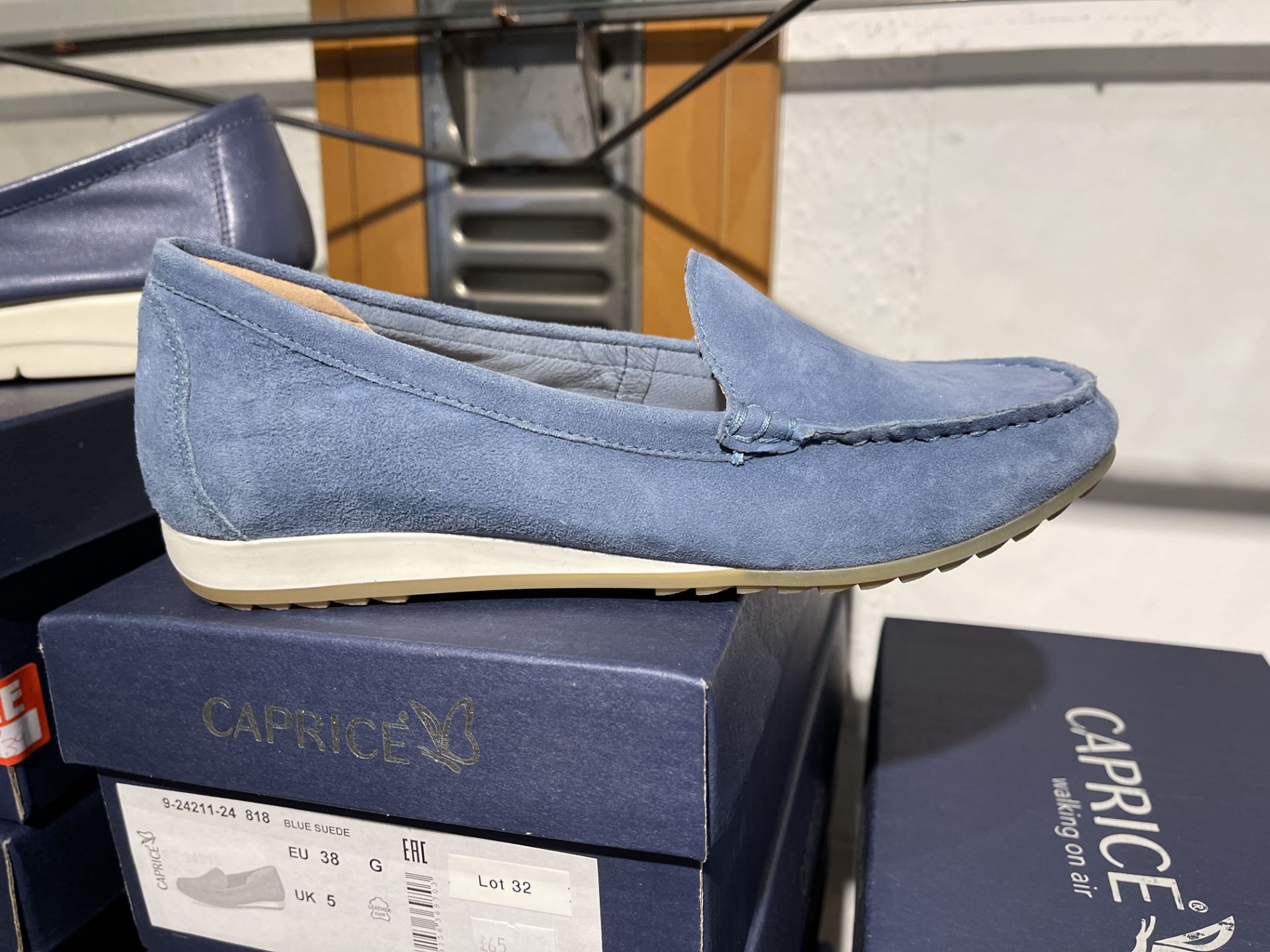 Caprice 8 Pairs: Blue Perlato Trainers 9-24552-24 871. Sizes 4 - 7.5 (RRP £55) Caprice 6 Pairs: Blue - Image 2 of 15