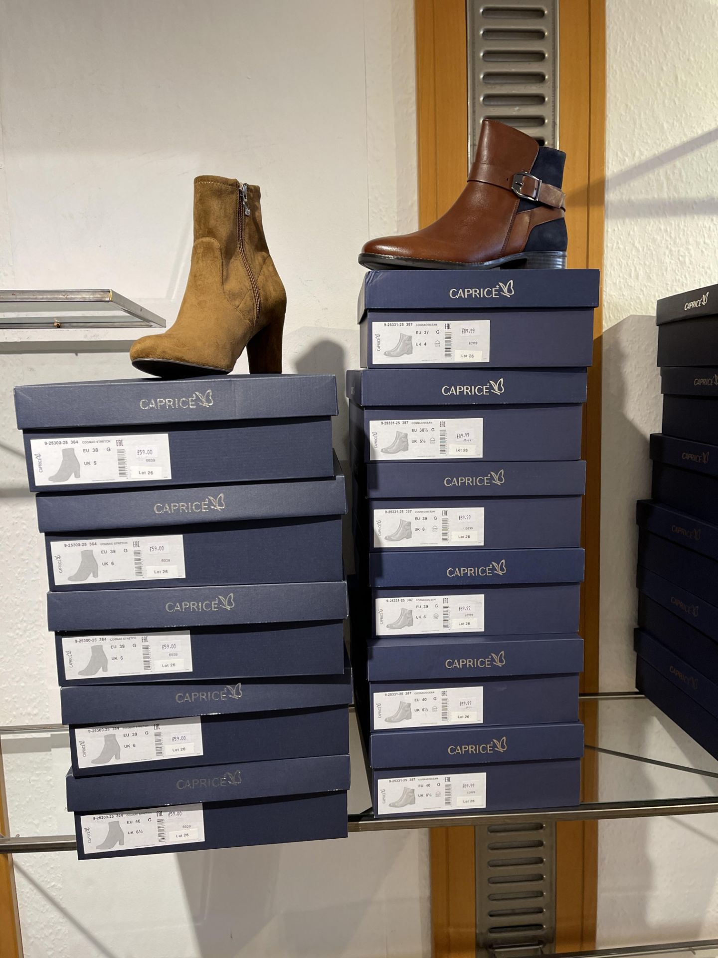 Caprice 5 Pairs: Cognac/Ocean Ankle Boots 9-25331-25 387. Sizes 5 - 6.5 (RRP £89.99) Caprice 5 - Image 14 of 14