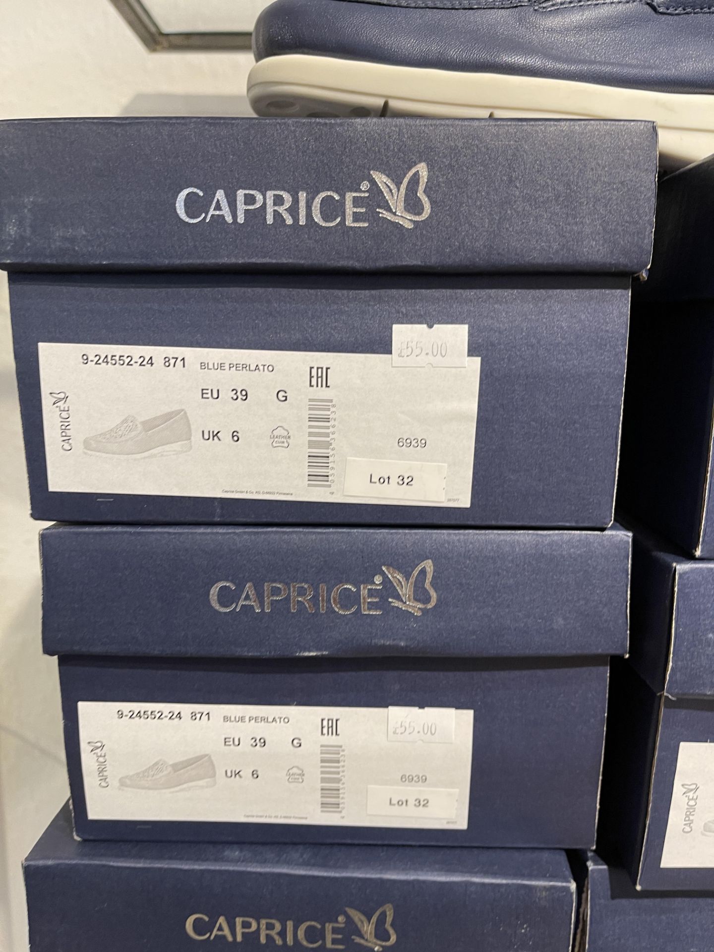 Caprice 8 Pairs: Blue Perlato Trainers 9-24552-24 871. Sizes 4 - 7.5 (RRP £55) Caprice 6 Pairs: Blue - Image 14 of 15