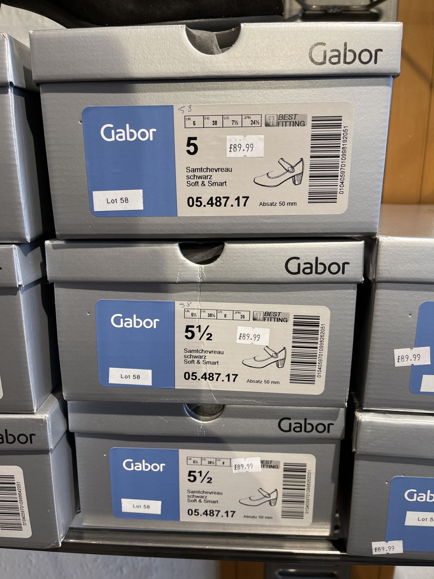 Gabor 8 Pairs: Samtchevreau Schwarz Soft & Smart Shoes 05.487.17. Sizes 4 - 7.5 (RRP £89.99) Gabor 5 - Image 8 of 14