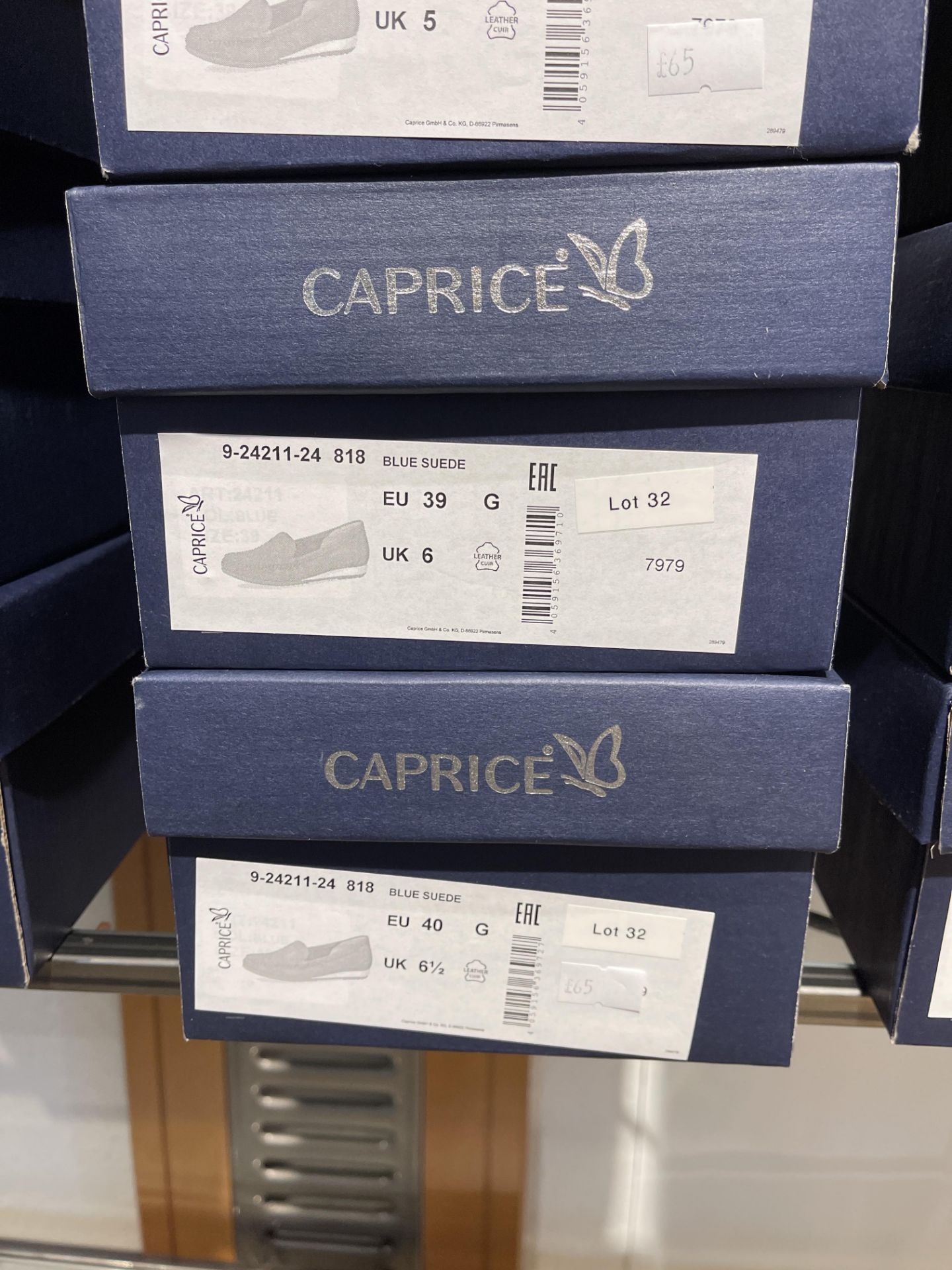 Caprice 8 Pairs: Blue Perlato Trainers 9-24552-24 871. Sizes 4 - 7.5 (RRP £55) Caprice 6 Pairs: Blue - Image 6 of 15