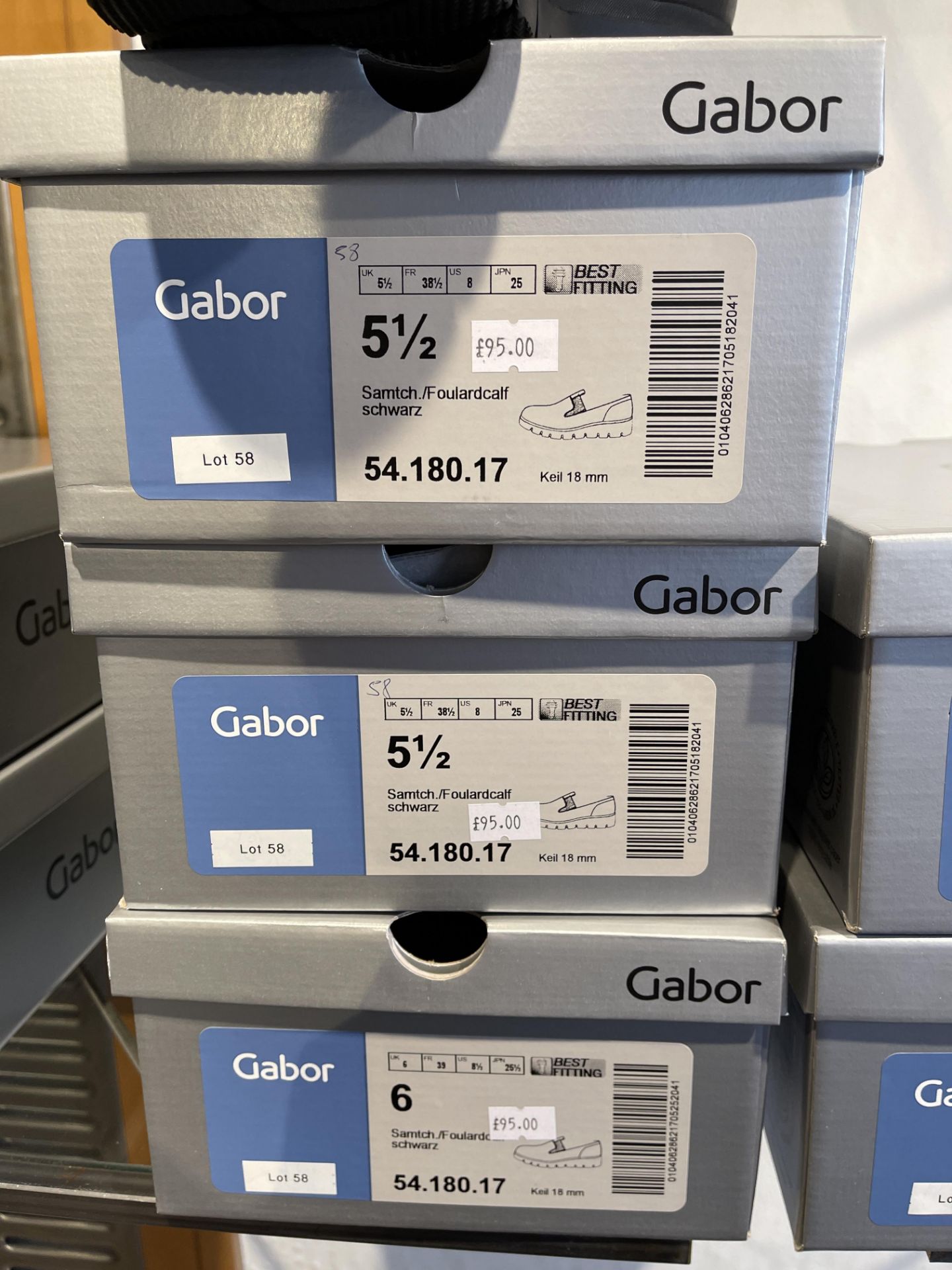 Gabor 8 Pairs: Samtchevreau Schwarz Soft & Smart Shoes 05.487.17. Sizes 4 - 7.5 (RRP £89.99) Gabor 5 - Image 13 of 14