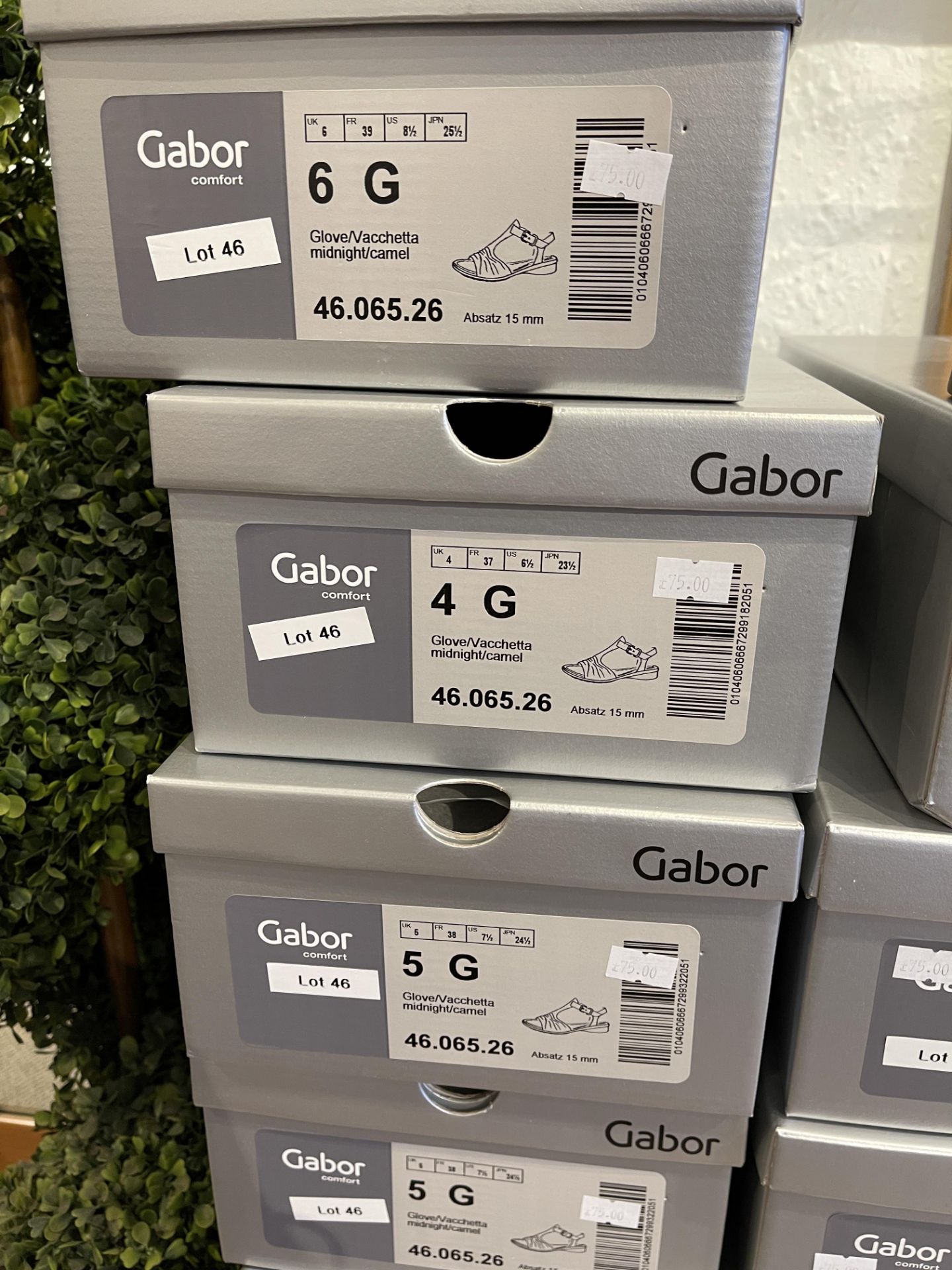 Gabor 5 Pairs: Mississippi/Samtch Bluette Polsterbrandsohle Sandals 44.551.36. Sizes 3 - 7 (RRP £75) - Image 6 of 7