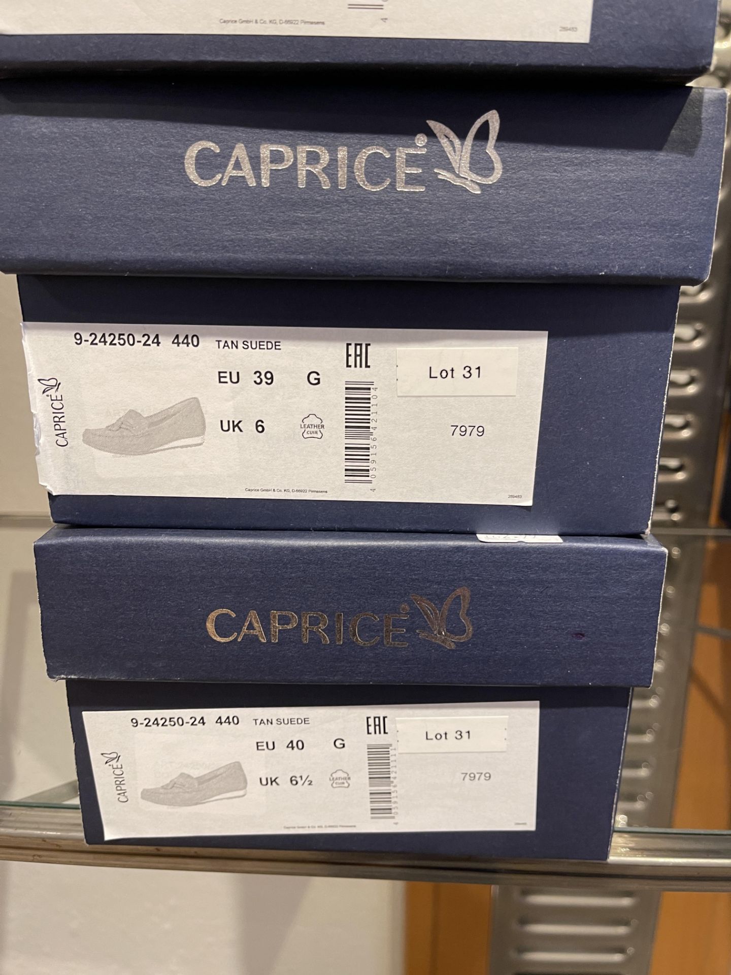 Caprice 6 Pairs: Grey Suede Trainers 9-24752-24 238. Sizes 4 - 6.5 (RRP £55) Caprice 5 Pairs: Tan - Image 11 of 14
