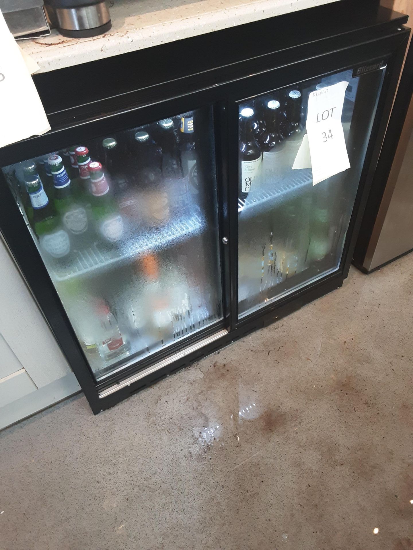 Blizzard Under Counter 2 glass door bottle display fridge