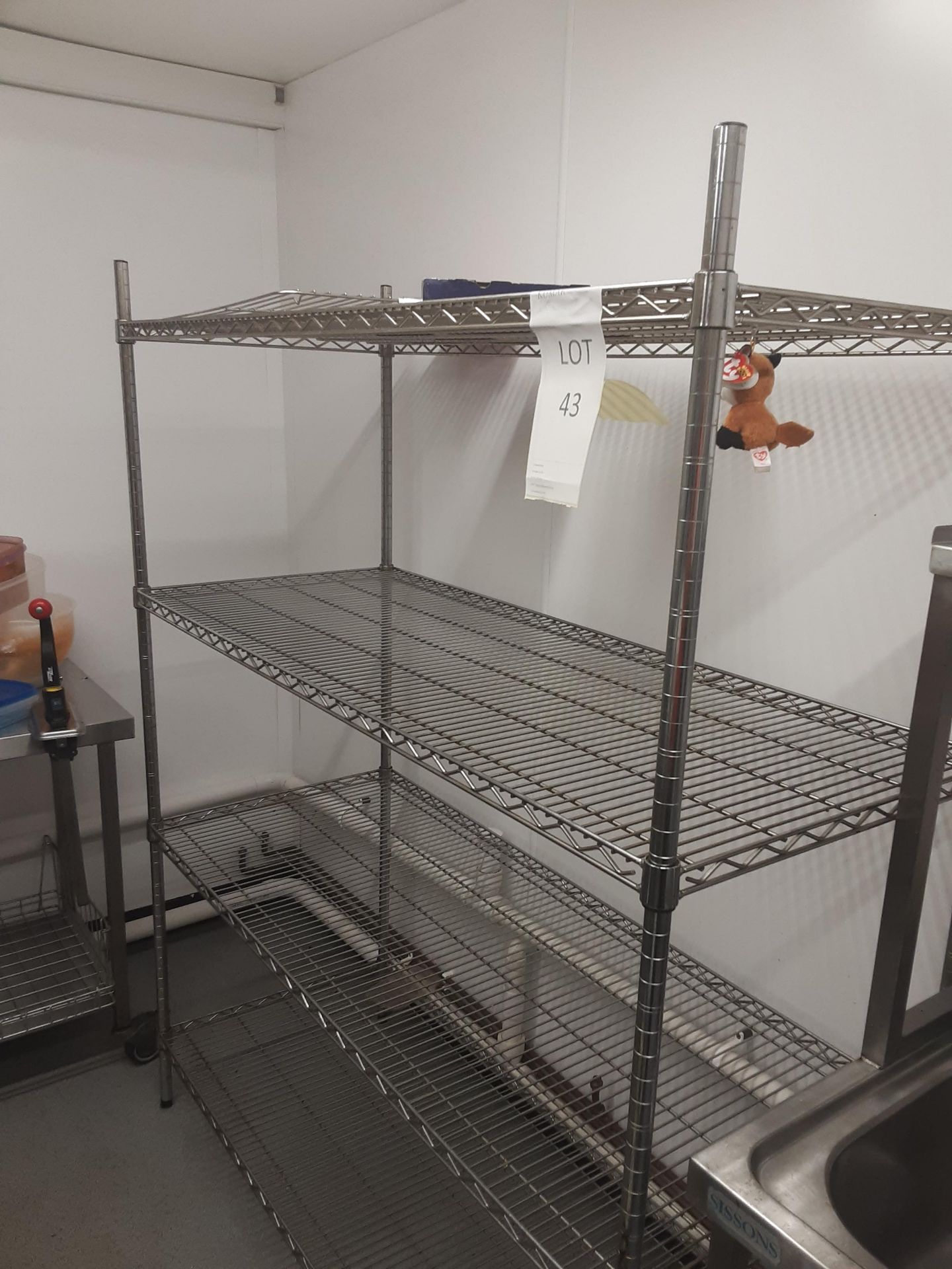 4 Tier wire storage racking W 150cm D 60cm H183cm (contents not included )