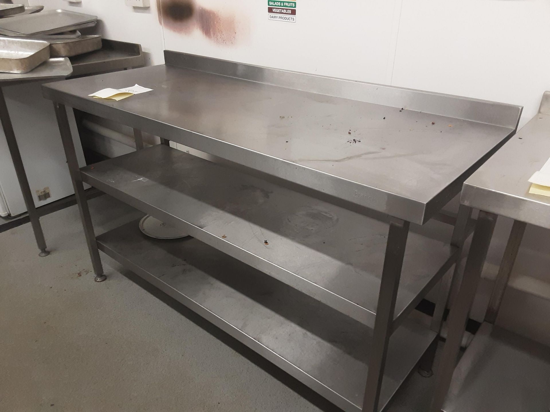 Francis stainless Steel Prep Table W 150cm D 60cm H90cm - Image 2 of 4