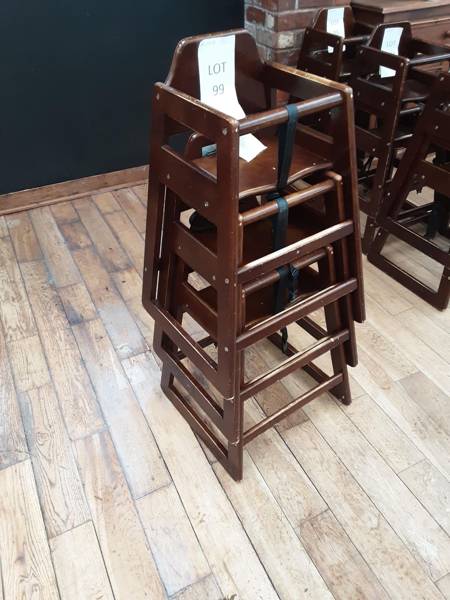 3x Children Wooden High Chairs - Image 5 of 5