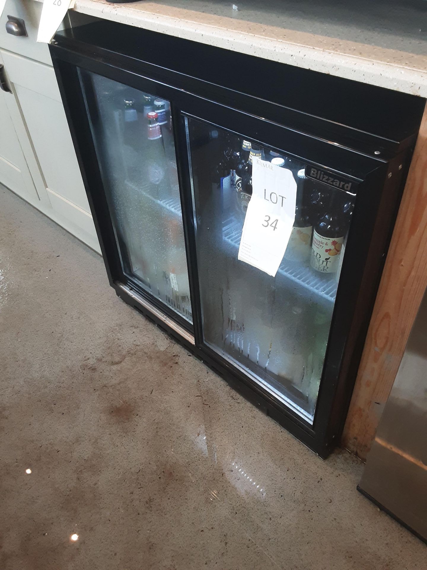 Blizzard Under Counter 2 glass door bottle display fridge - Image 2 of 2