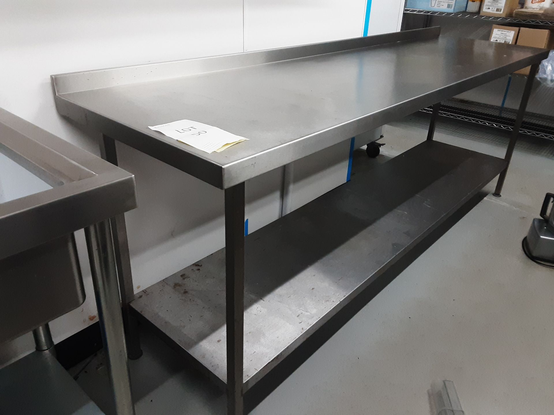 Stainless Steel Prep Table 240cm x 65cm x 90cm - Image 3 of 3