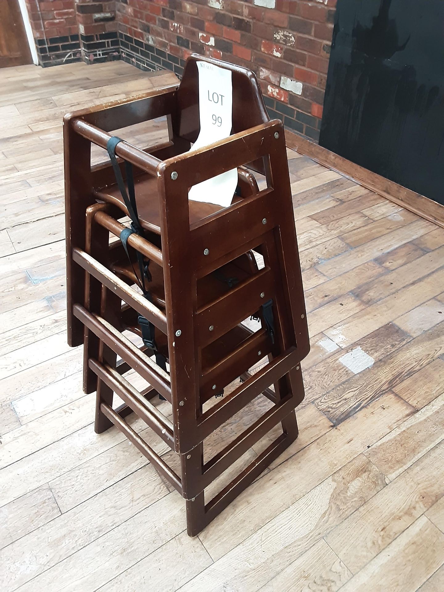 3x Children Wooden High Chairs - Image 2 of 5