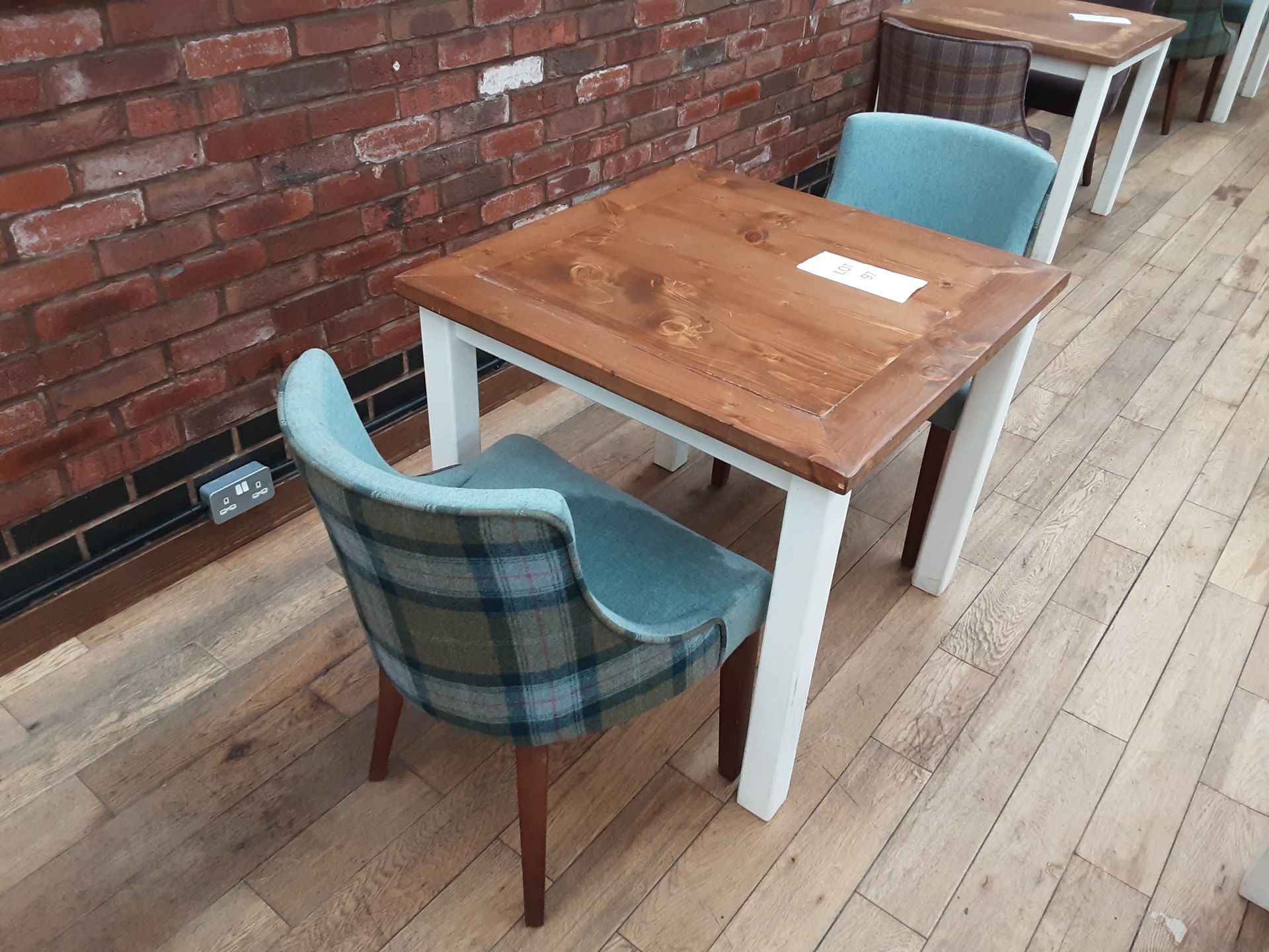 1x Table plus 2 Tub Chairs 80cm x 80cm - Image 2 of 4