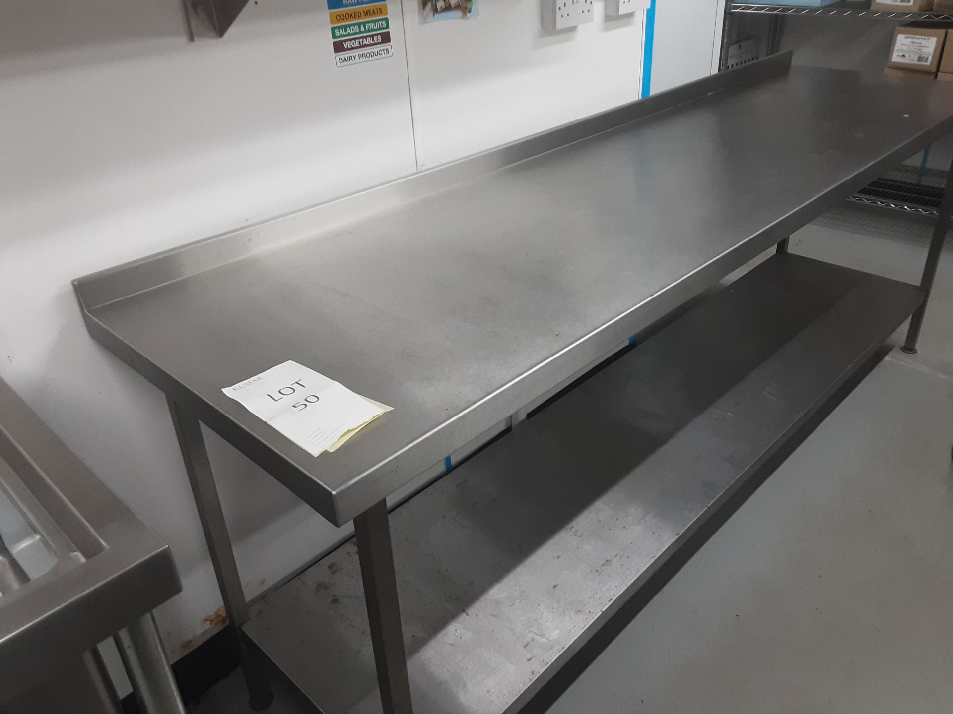 Stainless Steel Prep Table 240cm x 65cm x 90cm