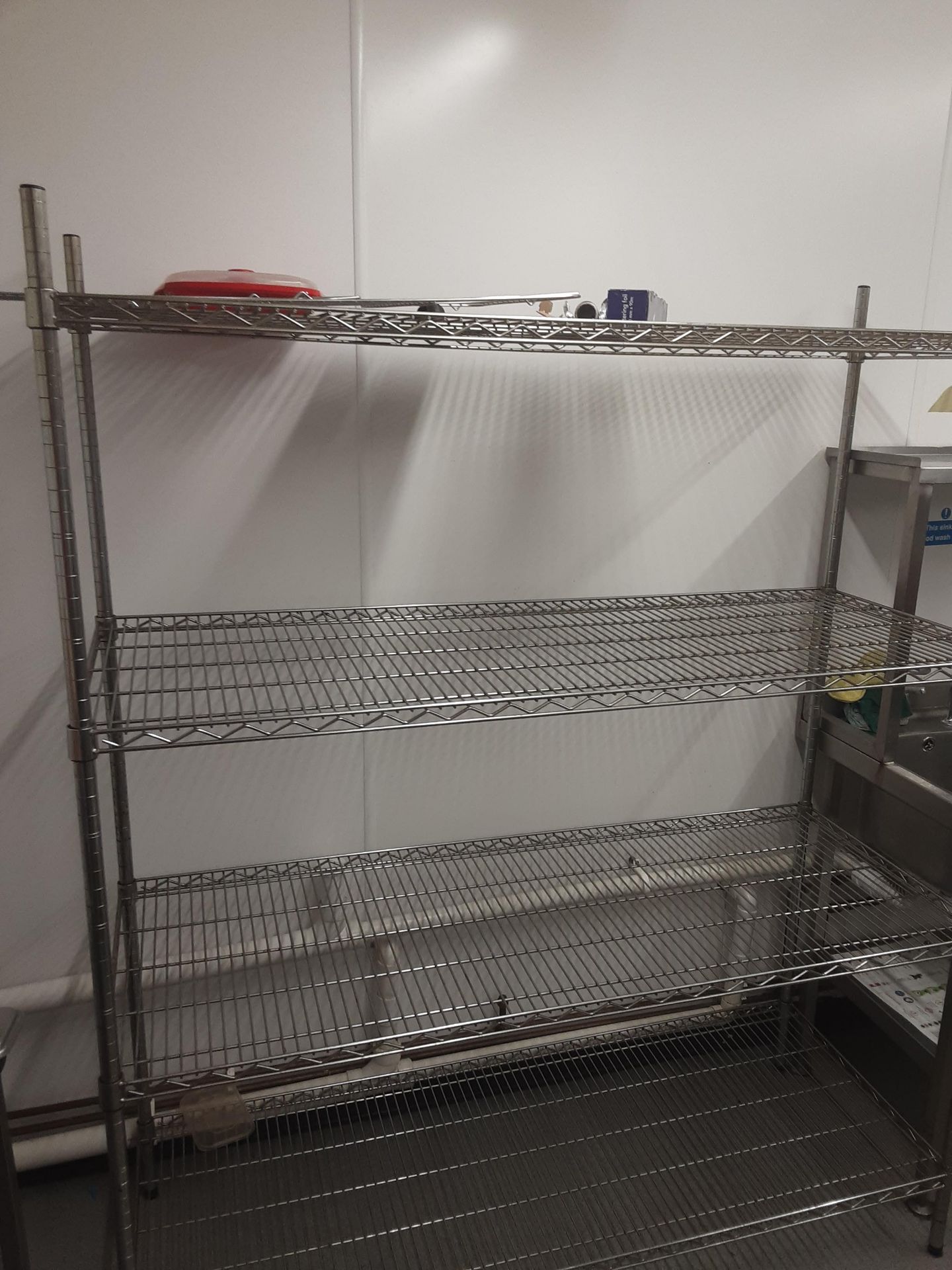 4 Tier wire storage racking W 150cm D 60cm H183cm (contents not included ) - Image 3 of 3