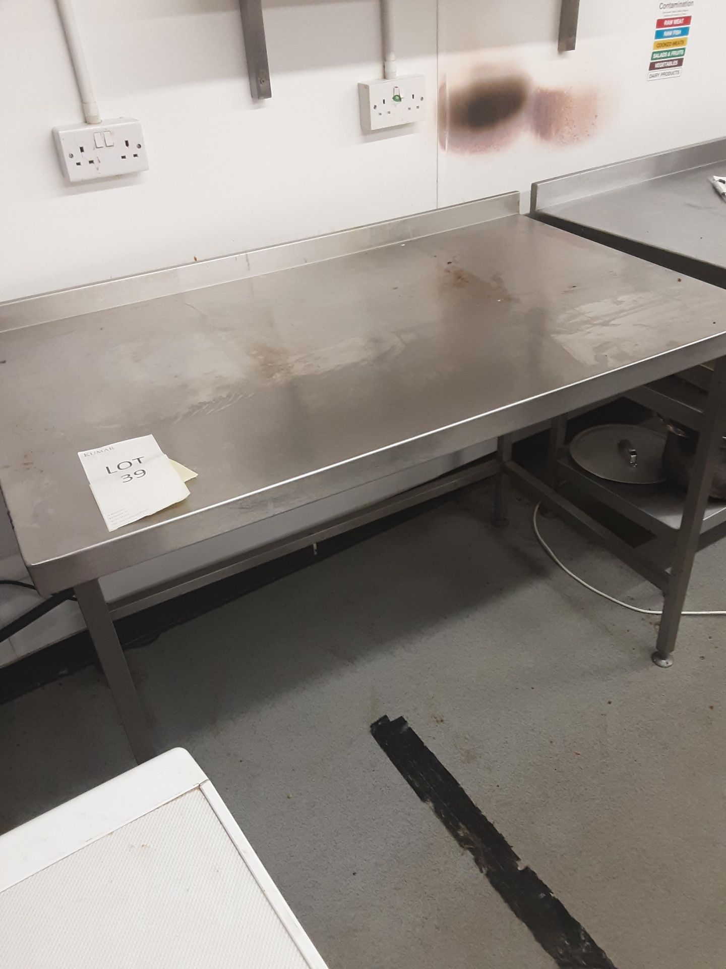 Stainless Steel Prep Table W 125cm D 75cm H 90cm - Image 2 of 3