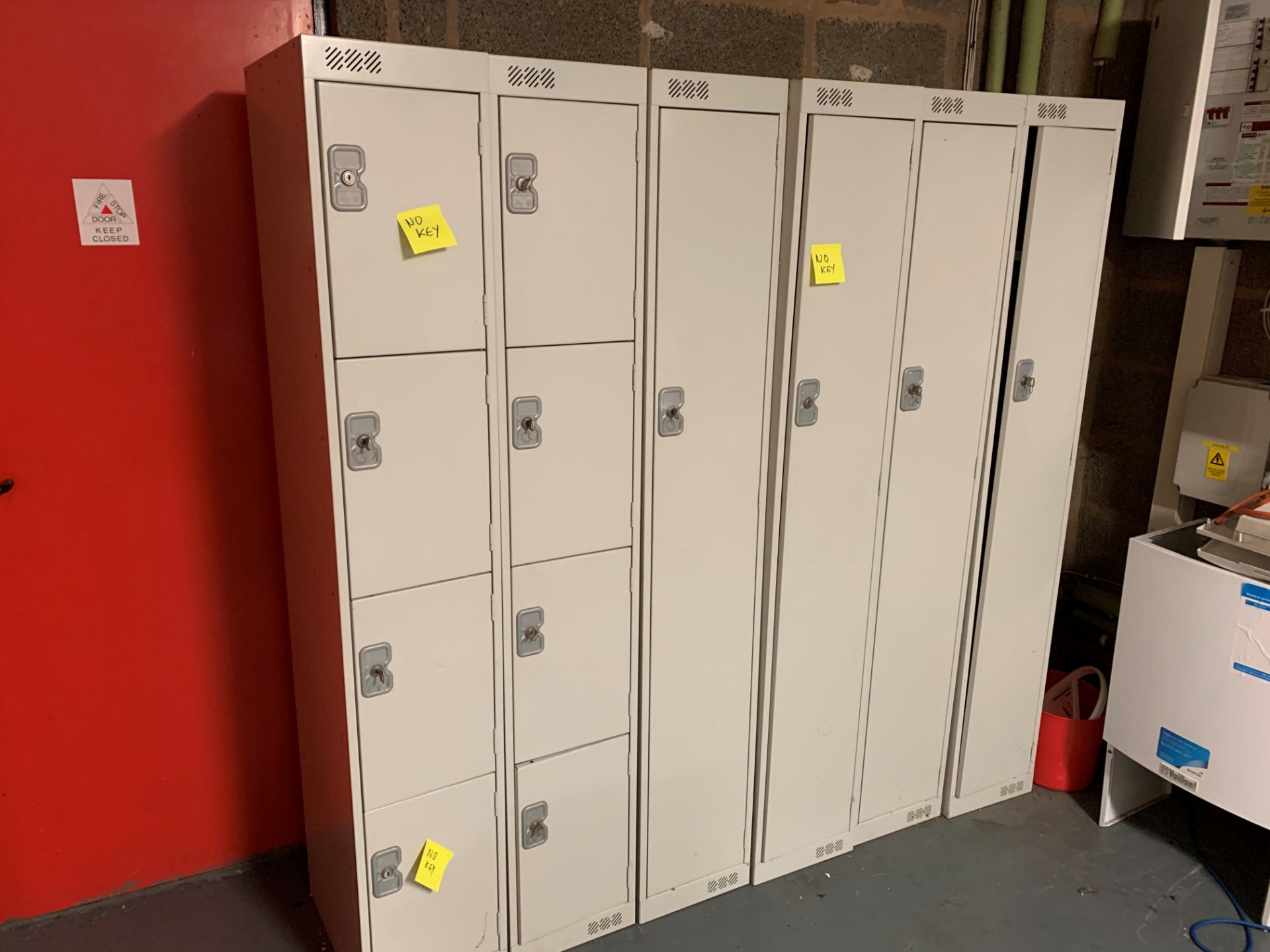 5 x Metal Lockers (3 Keys Missing, See Pics) - Each Locker 1800 x 300 x 450mm - Image 2 of 2