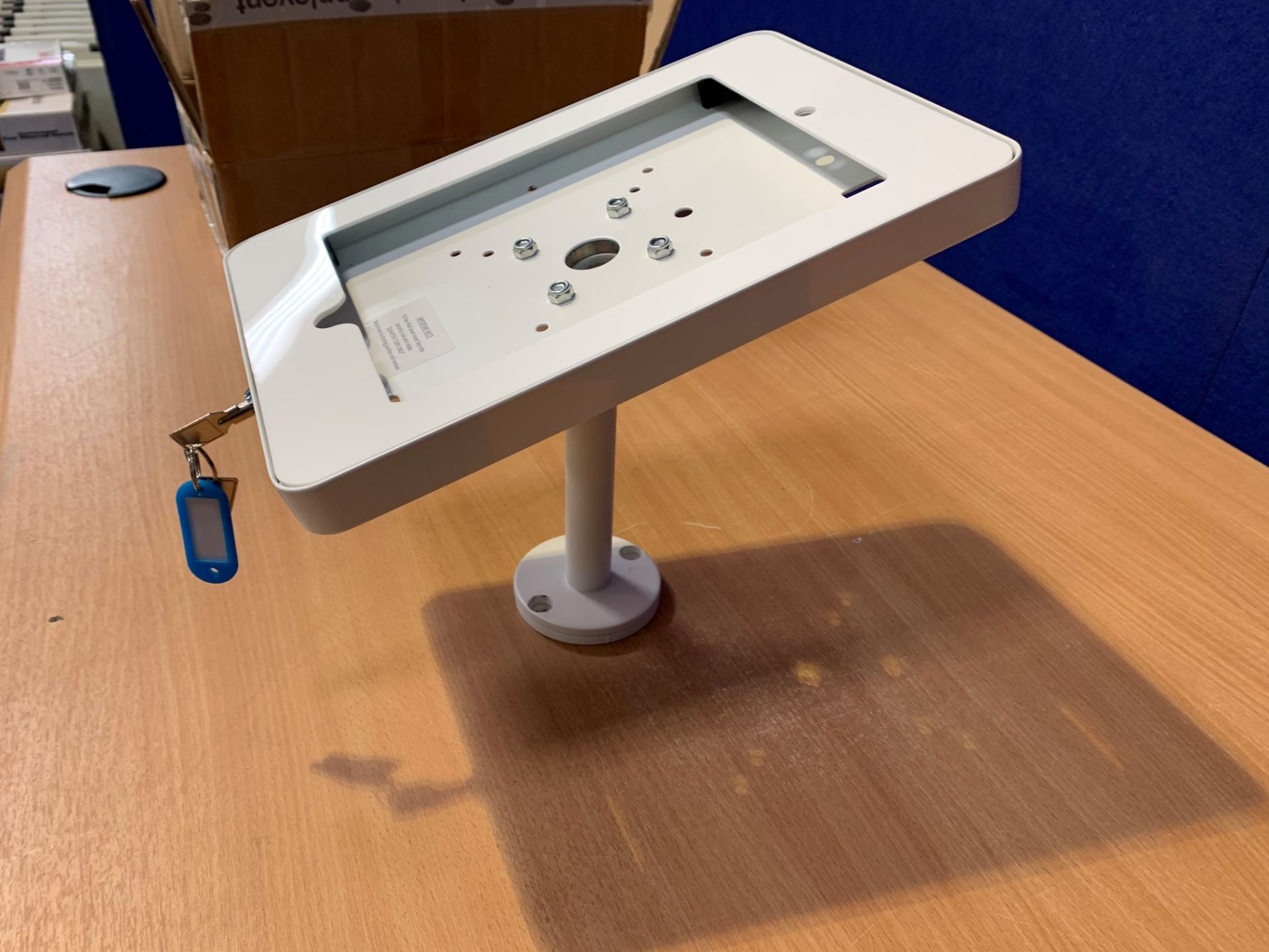 White IPAD Desk Mount - Set up for IPAD Air 2 - Image 2 of 3