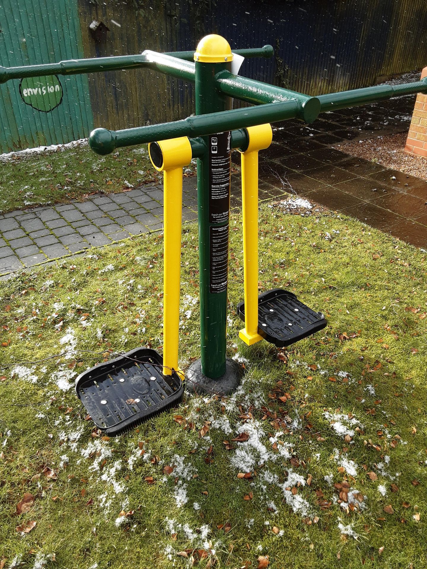 4: Outdoor Fresh Air Fitness Equipment to include swings, bike & chest pull (see Pictures) (Needs - Image 16 of 19