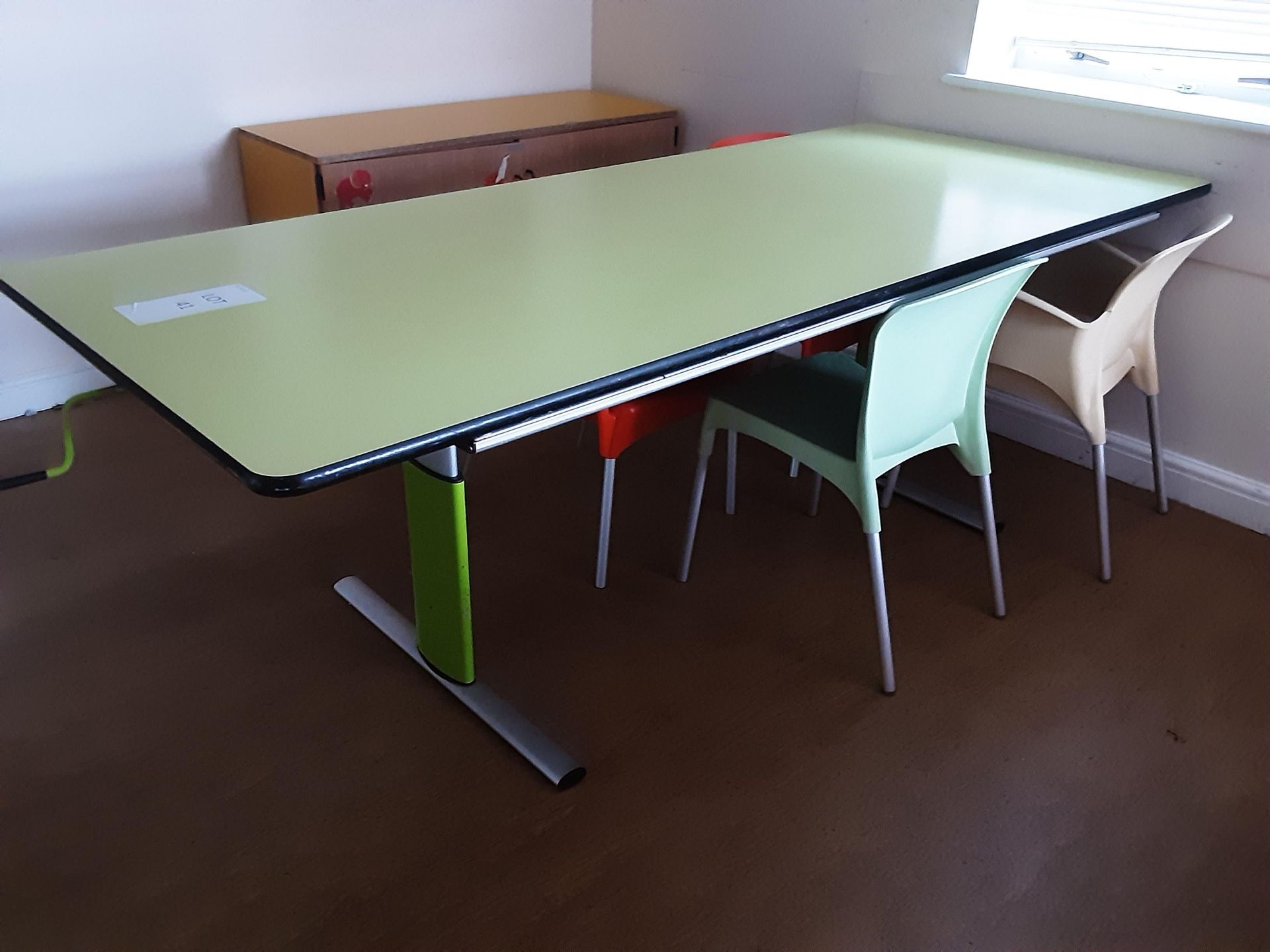 Height Adjustable Large Table (Green) with 4 Chairs