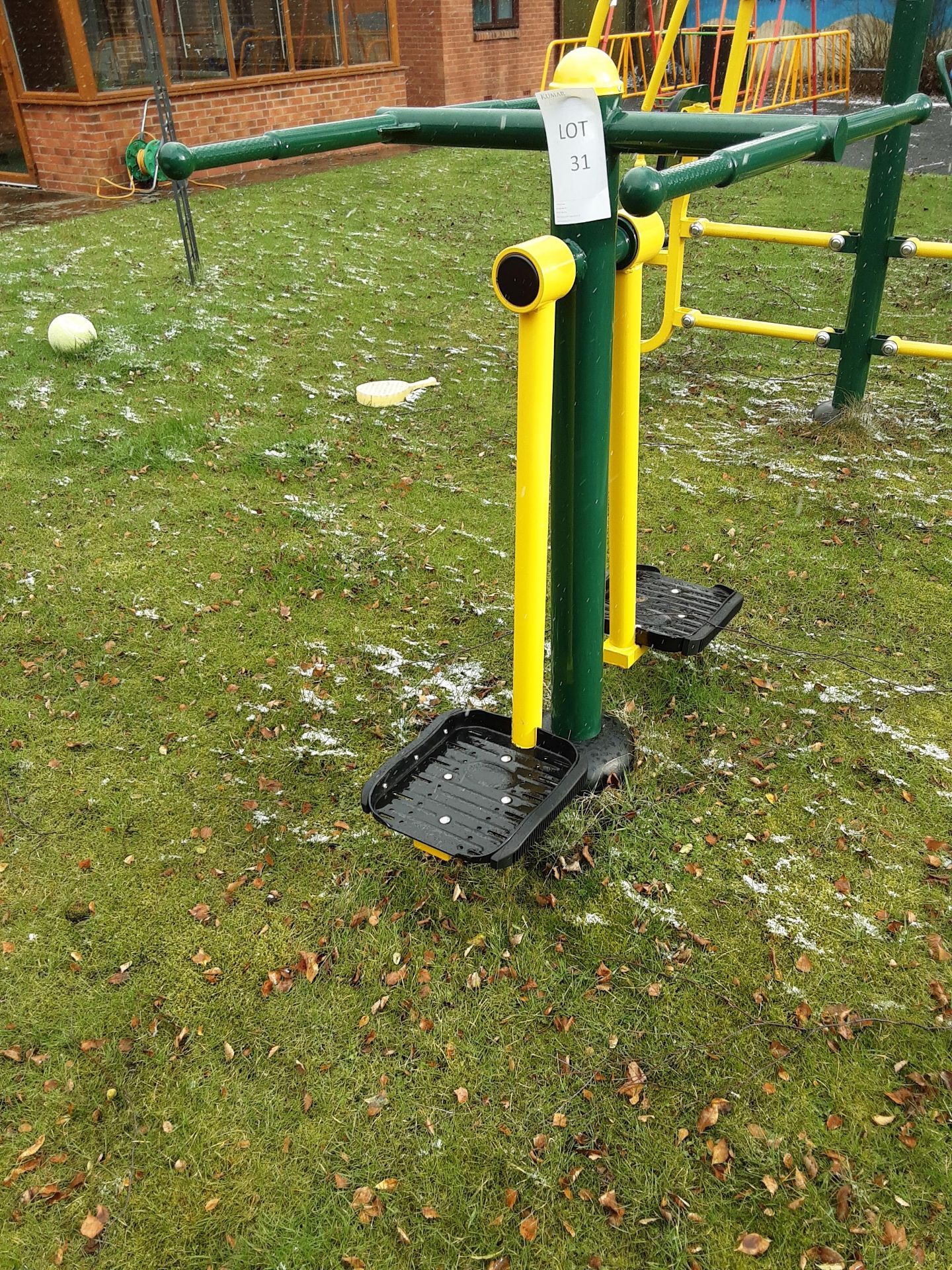 4: Outdoor Fresh Air Fitness Equipment to include swings, bike & chest pull (see Pictures) (Needs - Image 18 of 19