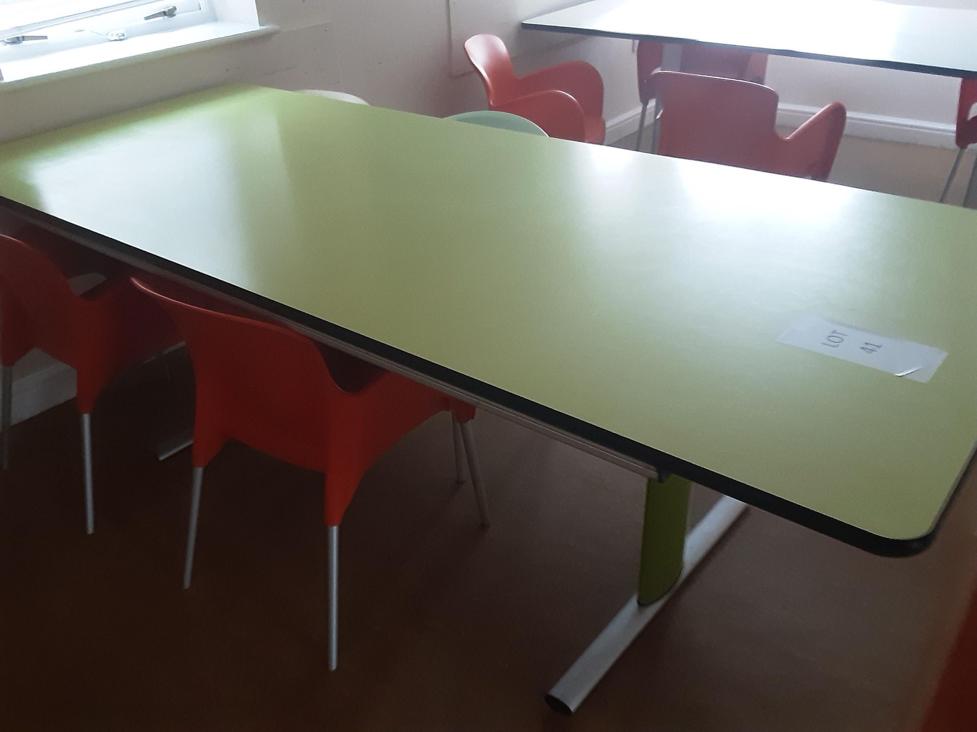 Height Adjustable Large Table (Green) with 4 Chairs - Image 2 of 3