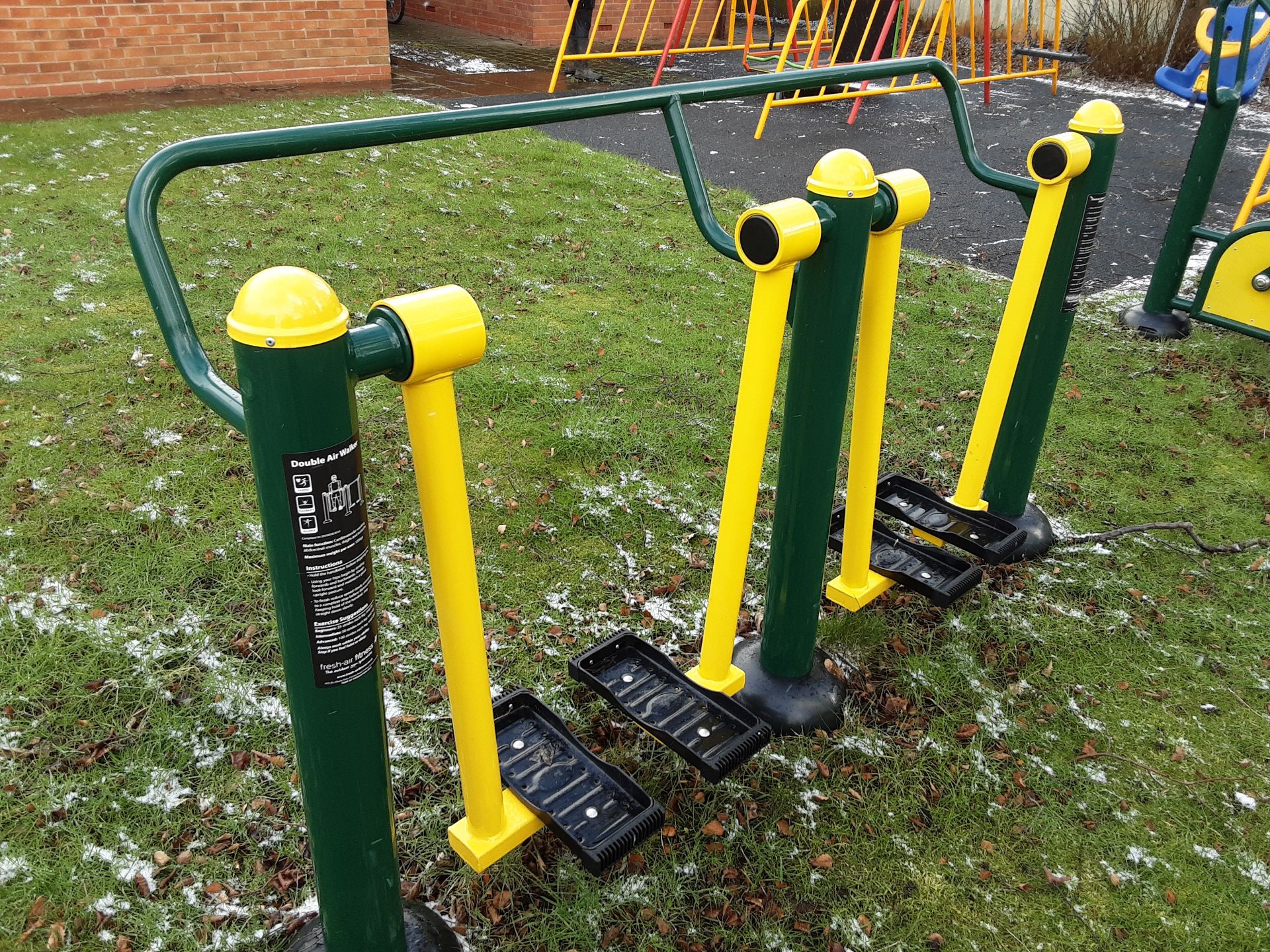 4: Outdoor Fresh Air Fitness Equipment to include swings, bike & chest pull (see Pictures) (Needs - Image 9 of 19