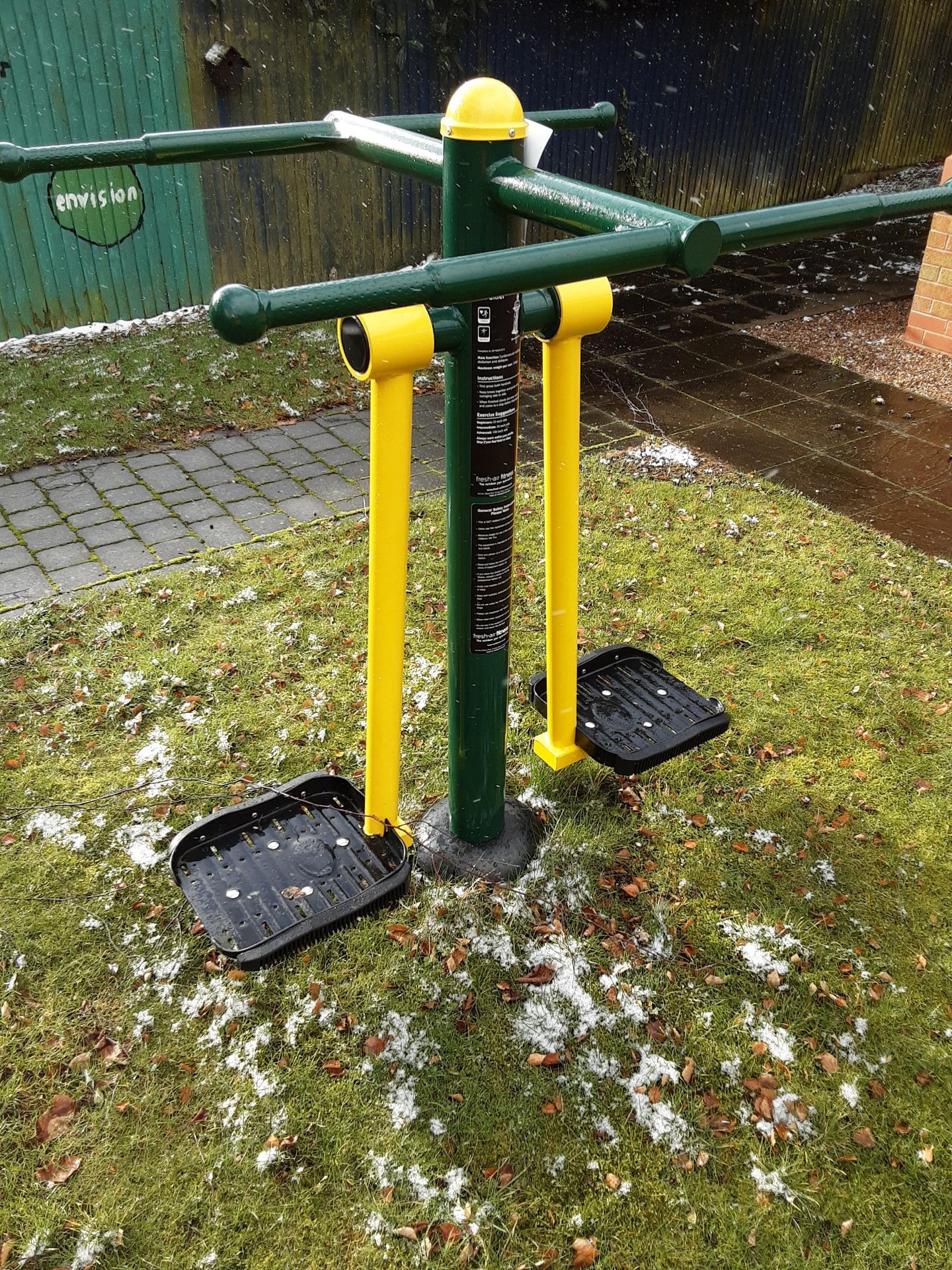 4: Outdoor Fresh Air Fitness Equipment to include swings, bike & chest pull (see Pictures) (Needs - Image 15 of 19