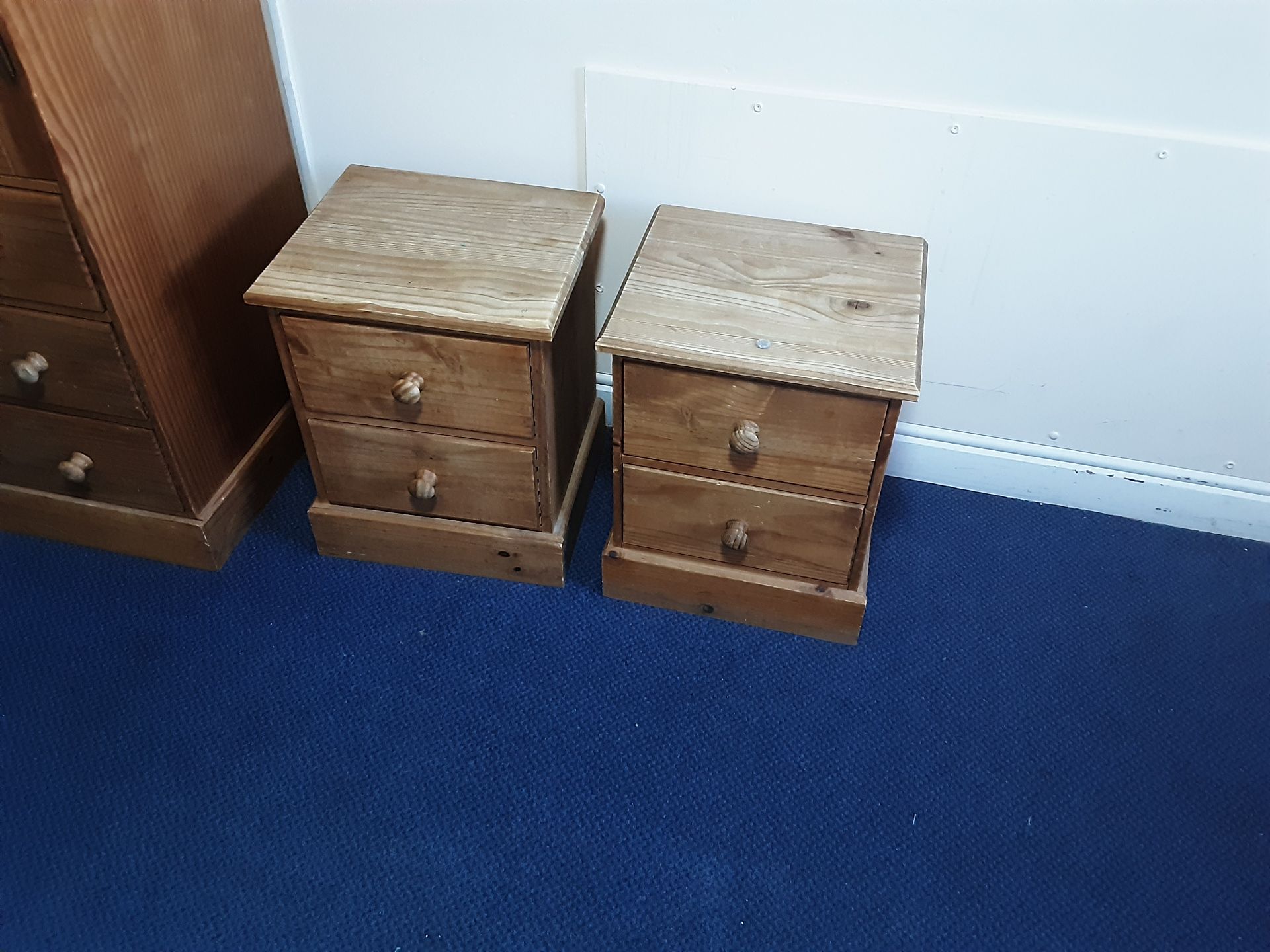 6: Wooden 2 Door Wardrobes 7: Wooden 2 Drawer Side Tables - Image 2 of 11