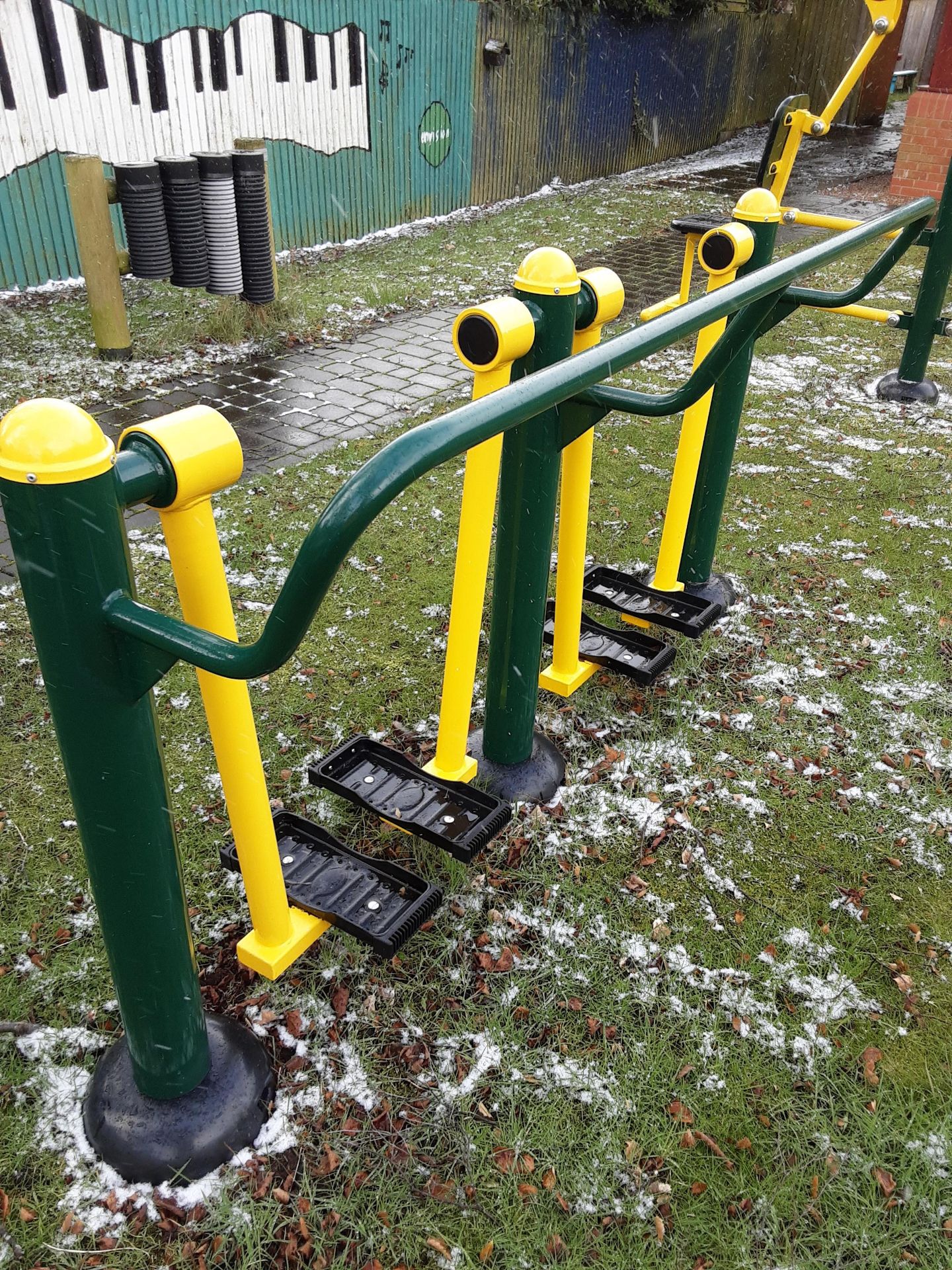 4: Outdoor Fresh Air Fitness Equipment to include swings, bike & chest pull (see Pictures) (Needs - Image 7 of 19