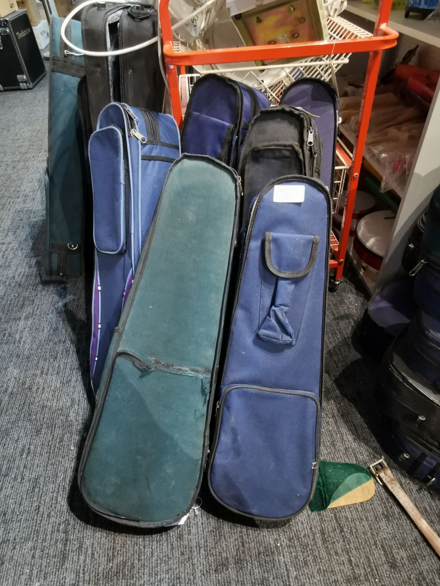Various Used Violins With Cases (6)